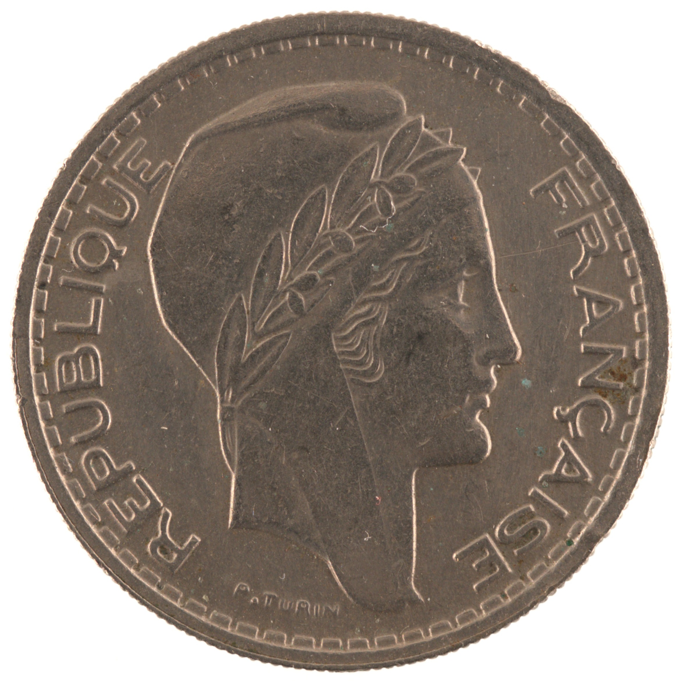 France - Pièce 10 Francs 1947 B cupro-nickel - Turin, petite tête – Image 2