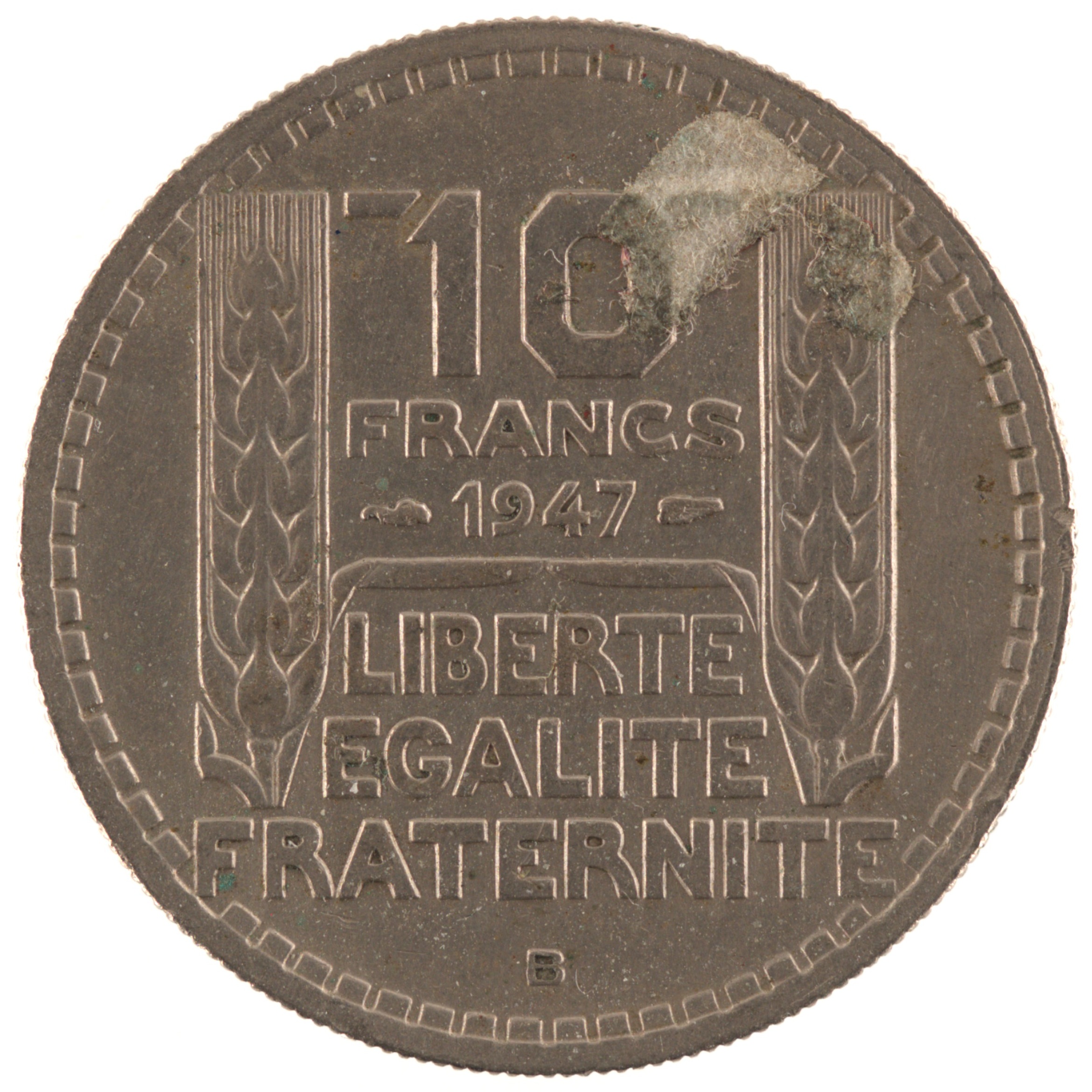 France - Pièce 10 Francs 1947 B cupro-nickel - Turin, petite tête