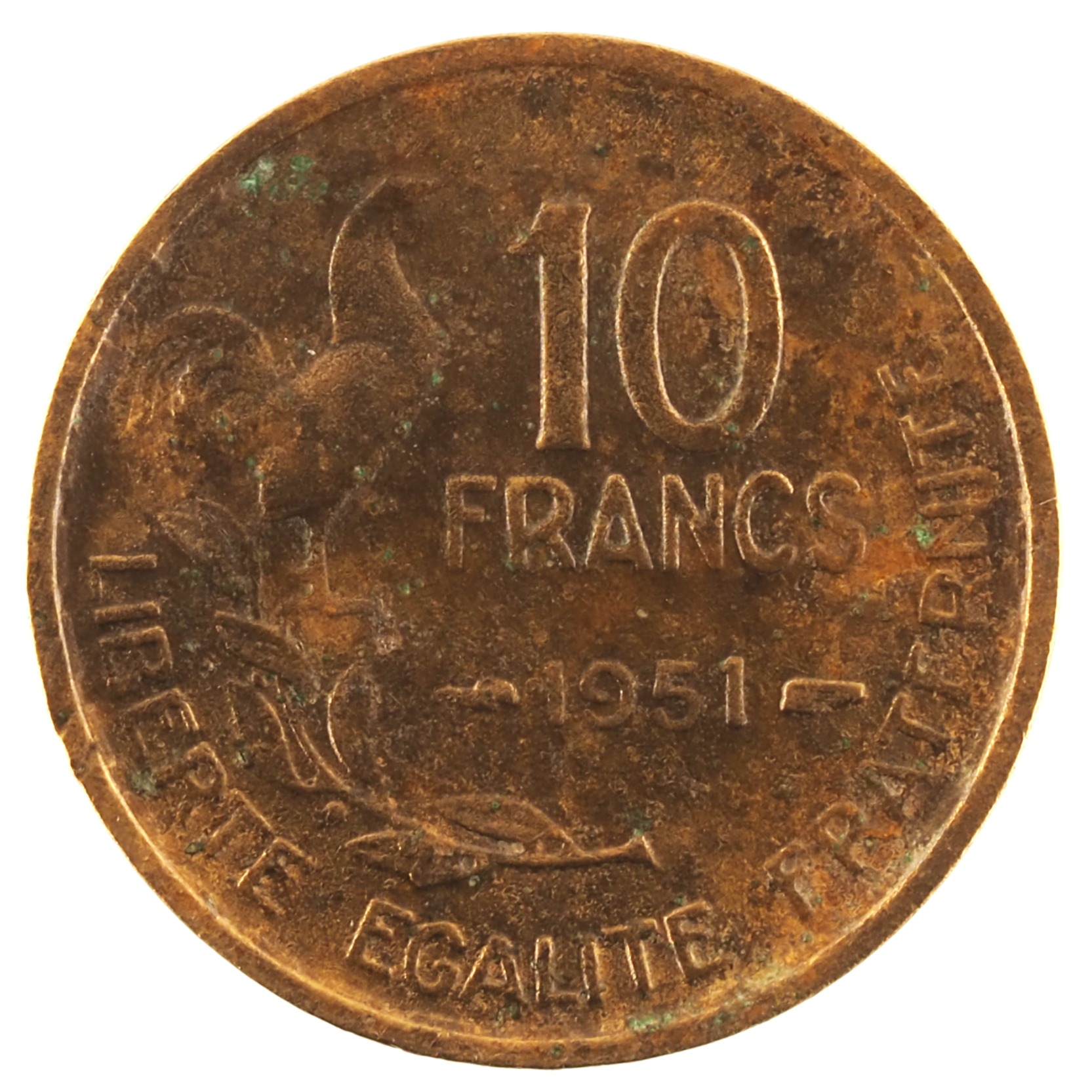 France - Pièce 10 Francs 1951 bronze-aluminium - Guiraud