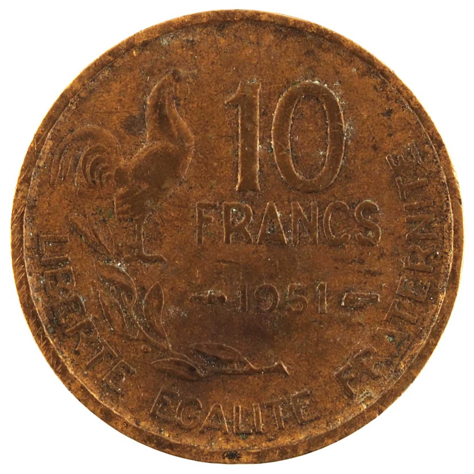 France - Pièce 10 Francs 1951 bronze-aluminium - Guiraud