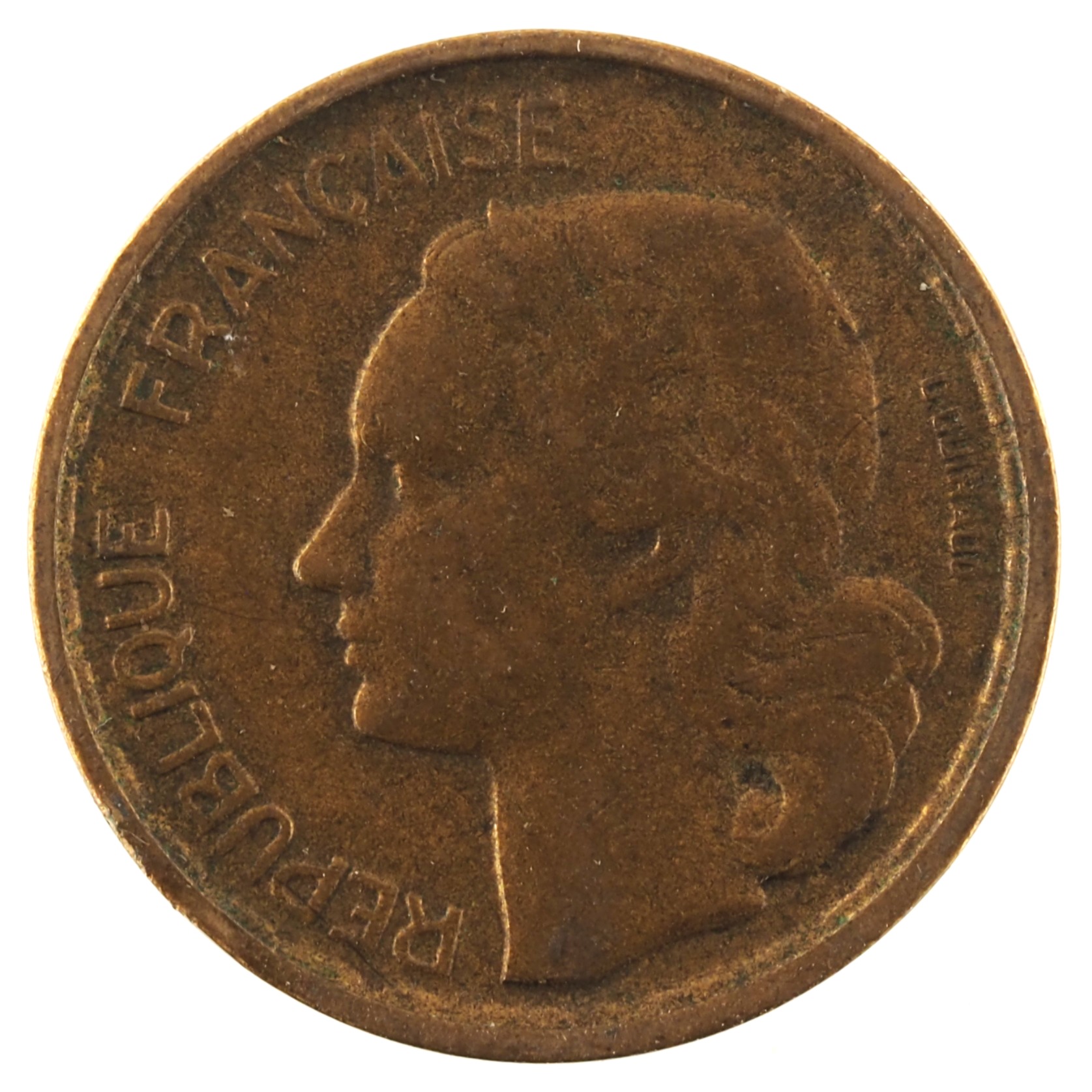France - Pièce 10 Francs 1952 bronze-aluminium - Guiraud – Image 2