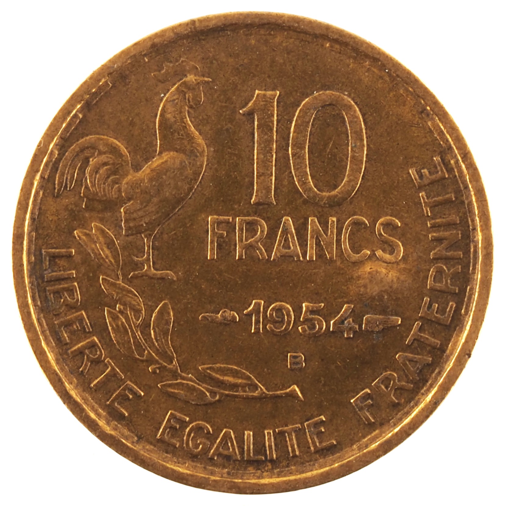 France - Pièce 10 Francs 1954 B bronze-aluminium - Guiraud