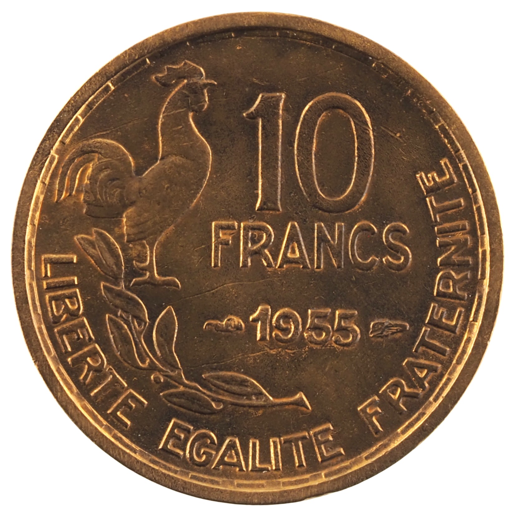 France - Pièce 10 Francs 1955 bronze-aluminium - Guiraud