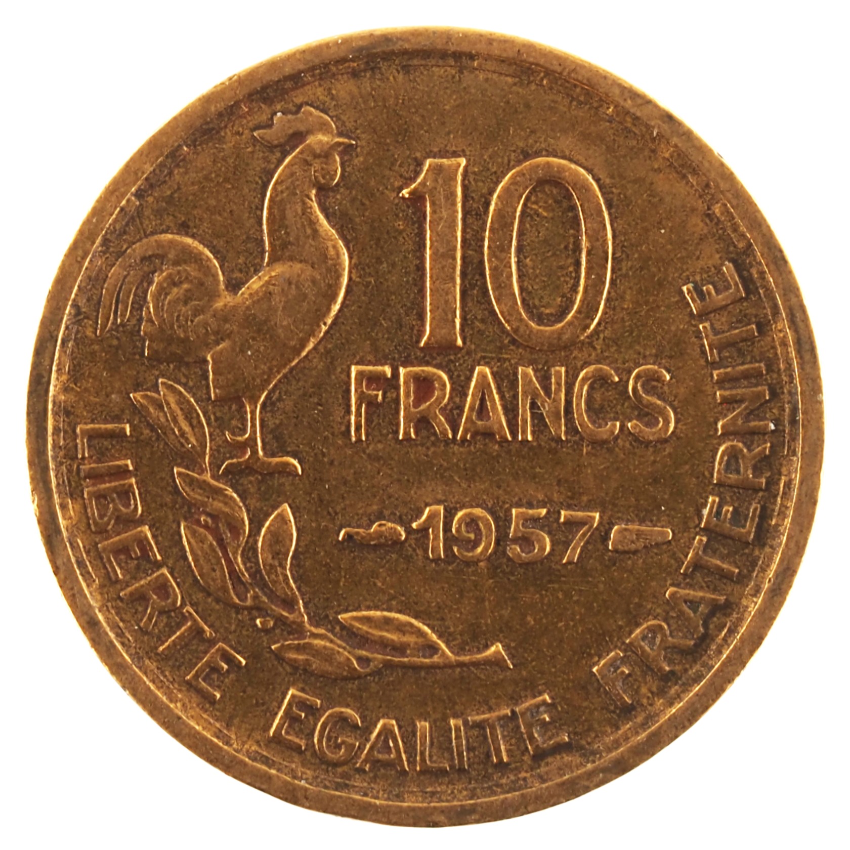 France - Pièce 10 Francs 1957 bronze-aluminium - Guiraud