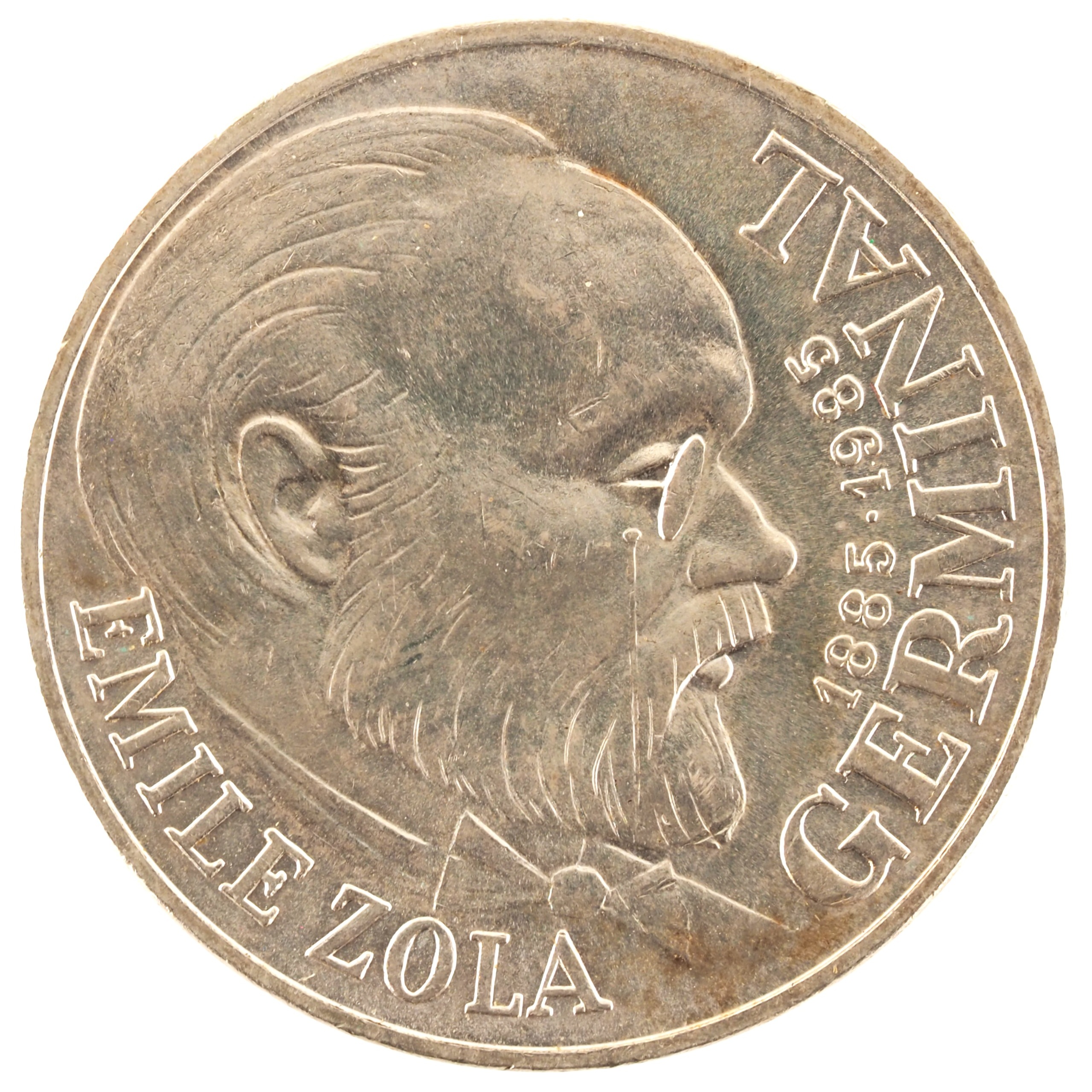 France - Pièce 100 Francs 1985 argent - Emile Zola