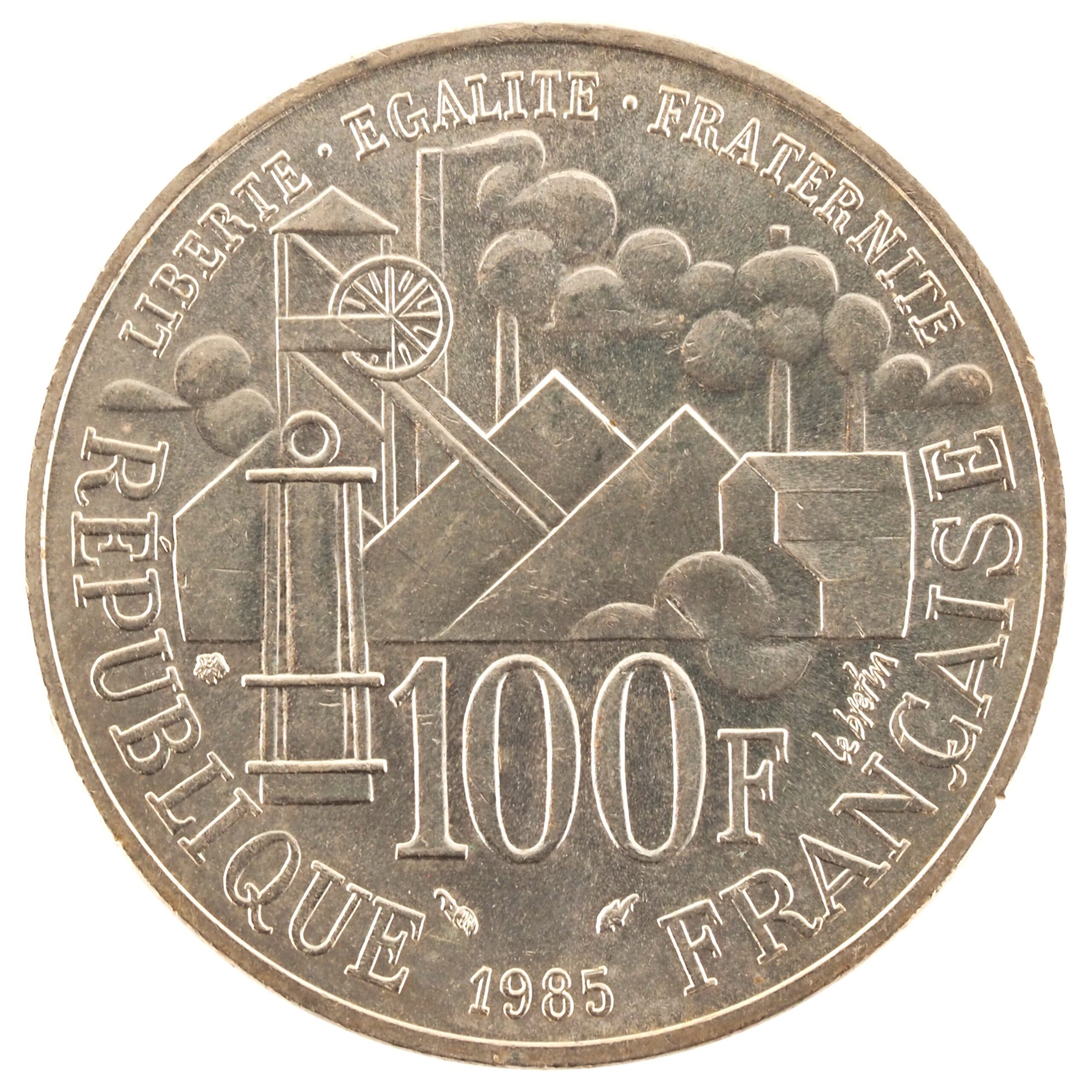 France - Pièce 100 Francs 1985 argent - Emile Zola – Image 2