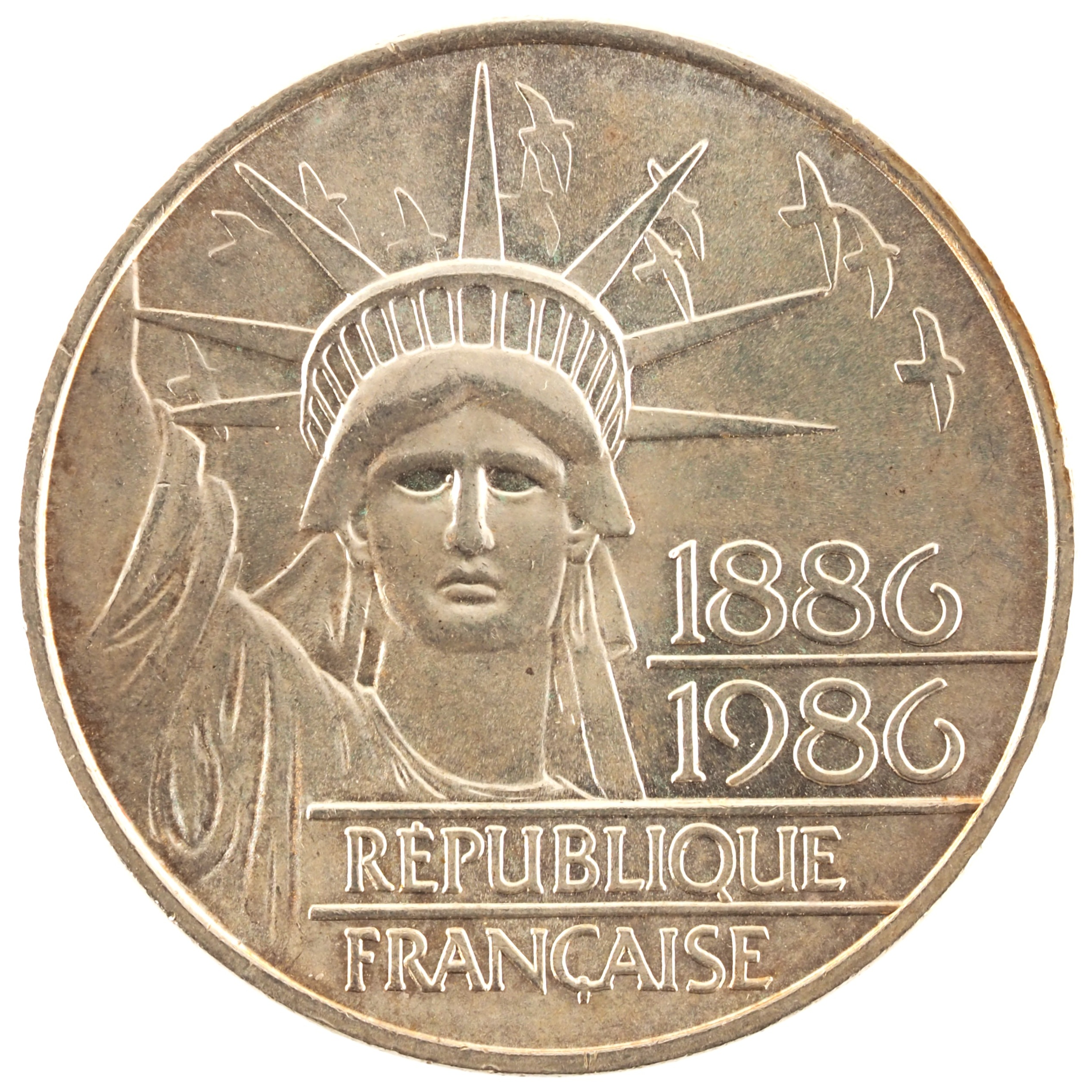 France - Pièce 100 Francs 1986 argent - La Liberté et sa Statue