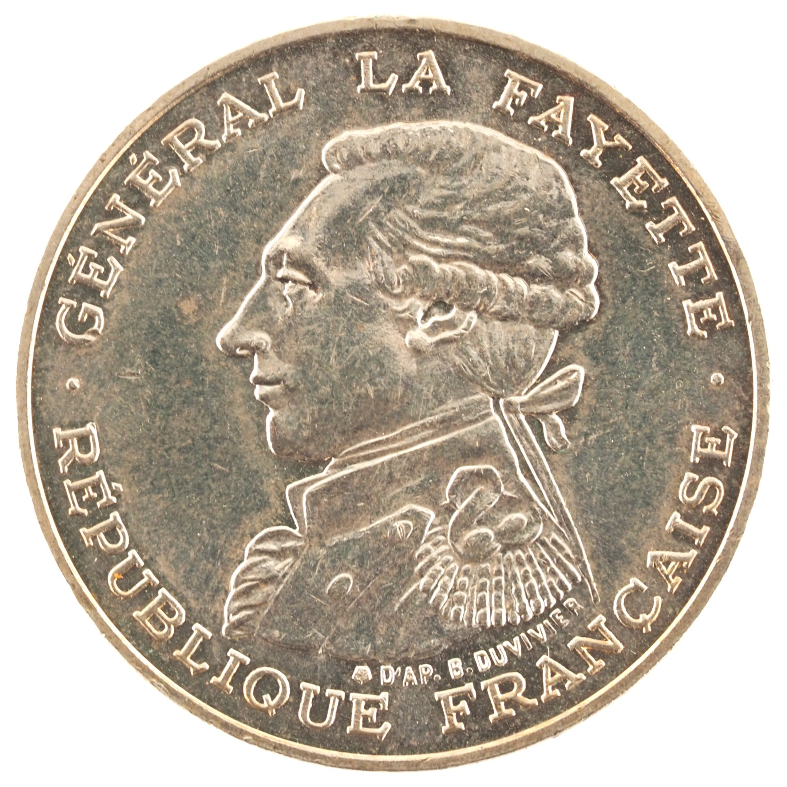 France - Pièce 100 Francs 1987 argent - La Fayette et l'Egalité