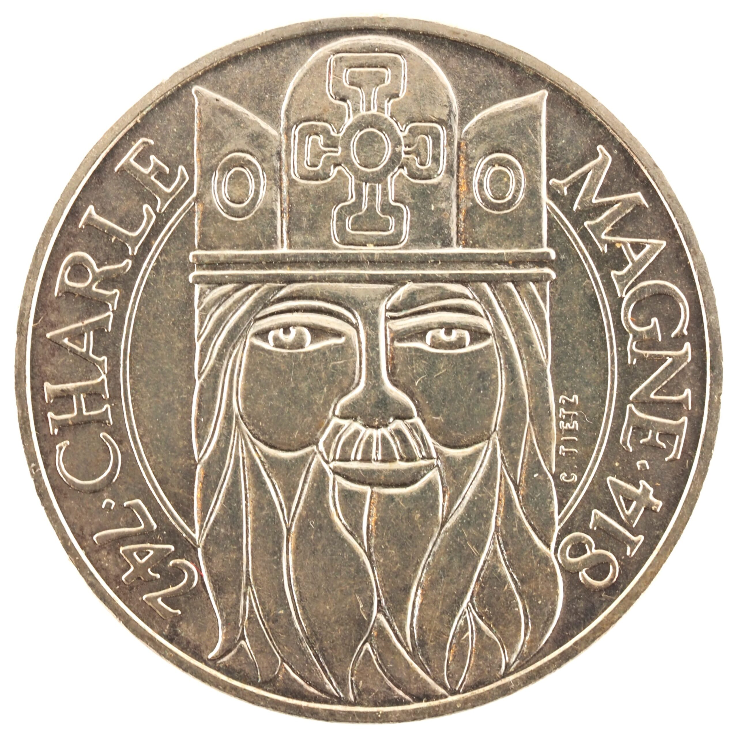 France - Pièce 100 Francs 1990 argent - Charlemagne