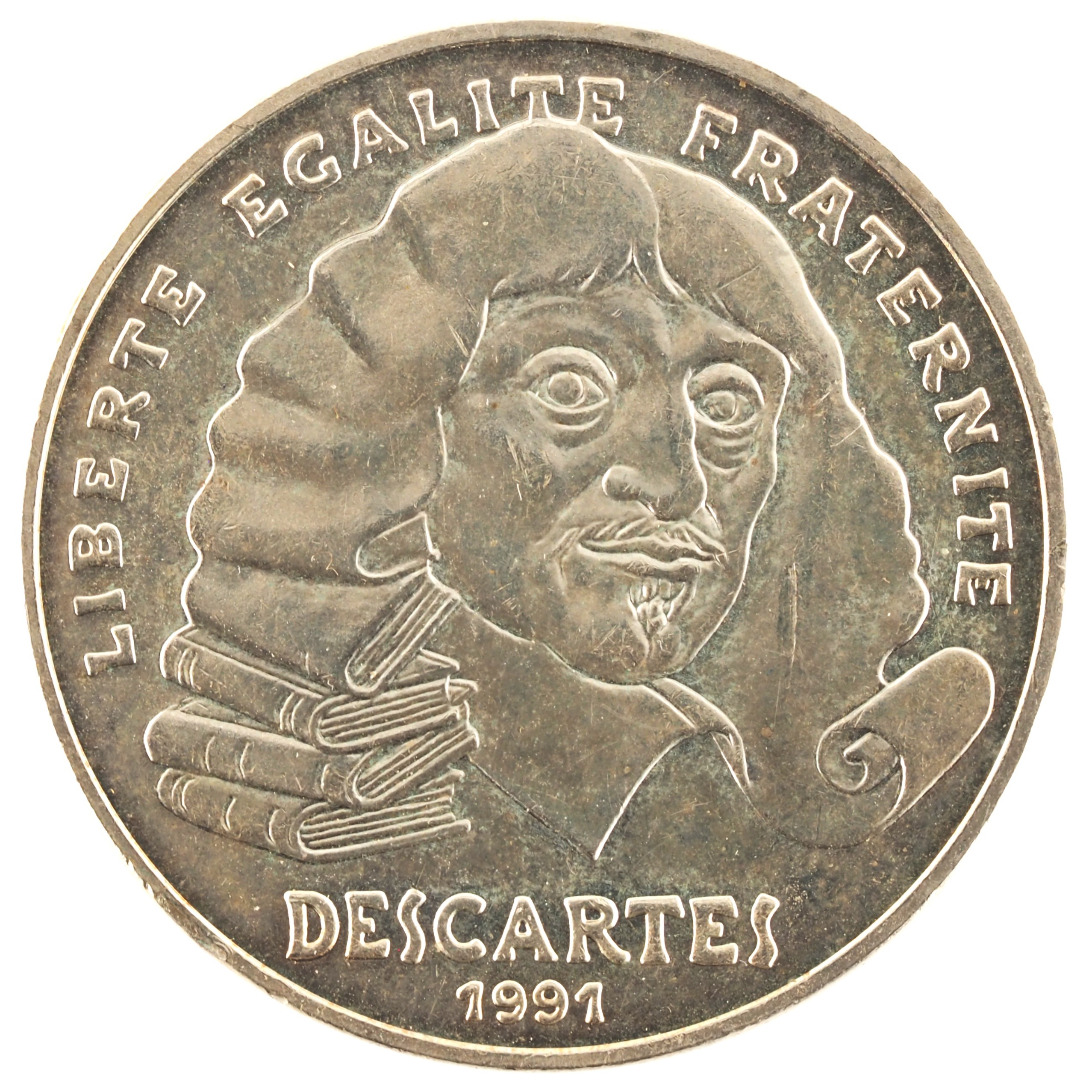 France - Pièce 100 Francs 1991 argent - René Descartes