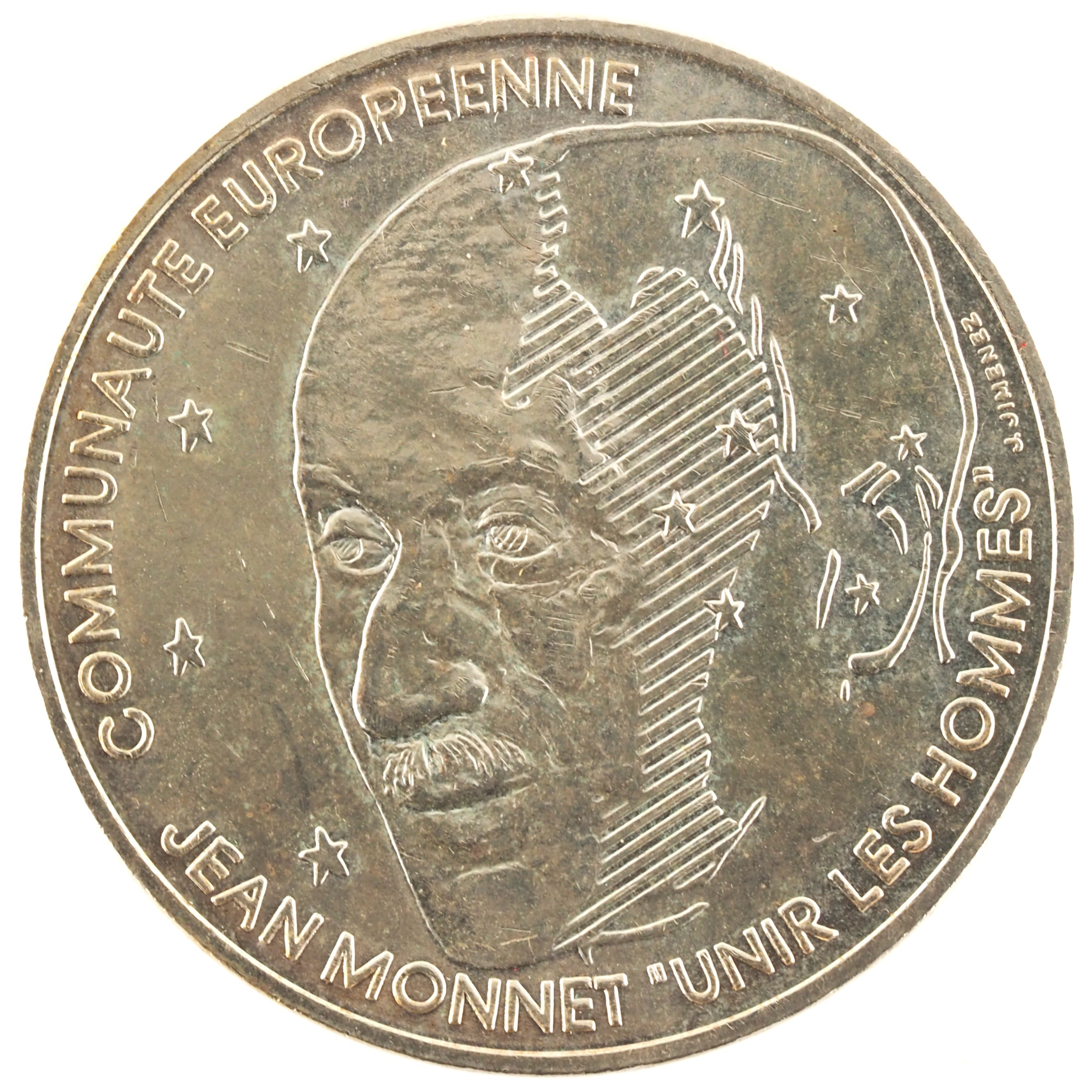 France - Pièce 100 Francs 1992 argent - Jean Monnet
