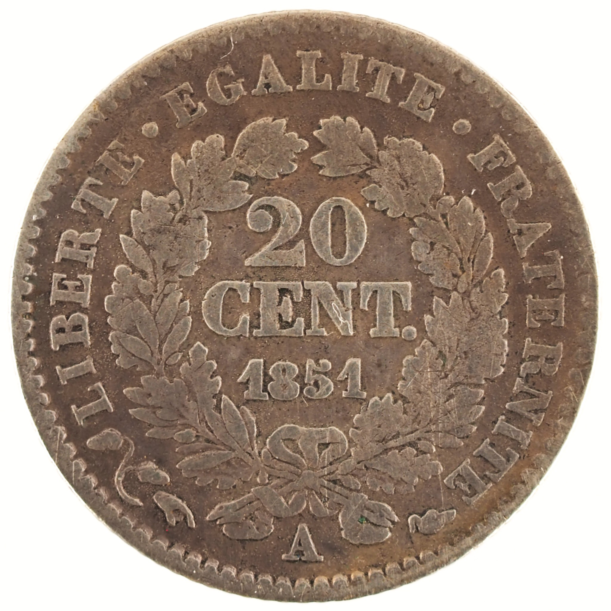France - Pièce 20 Centimes 1851 A argent - Cérès
