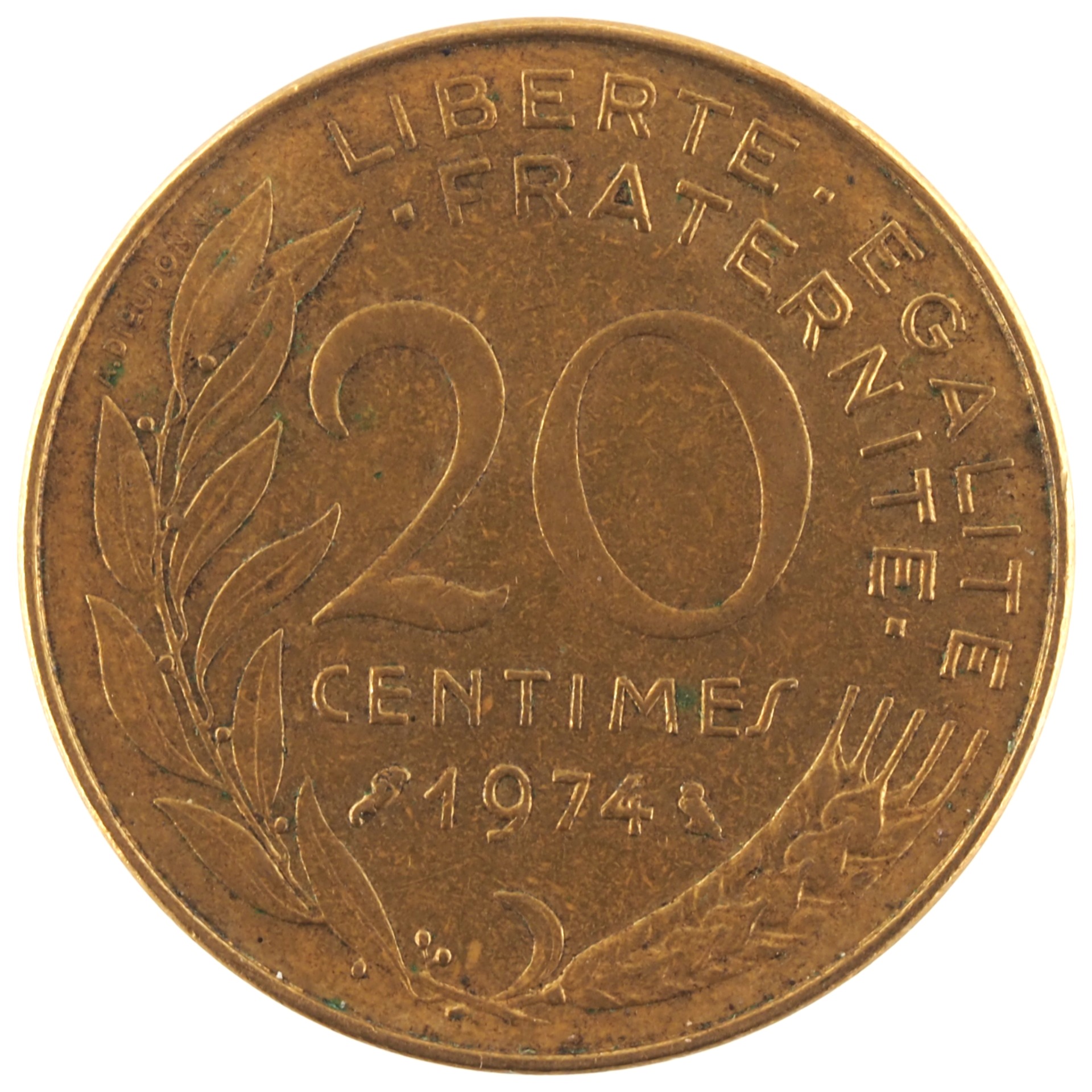 France - Pièce 20 Centimes 1974 bronze-aluminium - Marianne