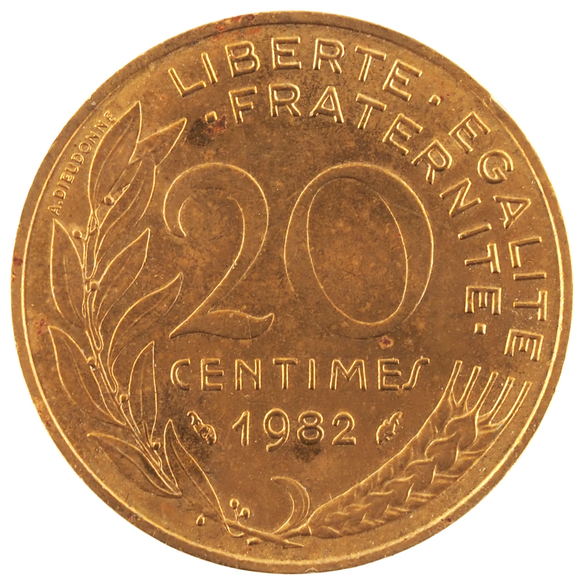 France - Pièce 20 Centimes 1982 bronze-aluminium - Marianne