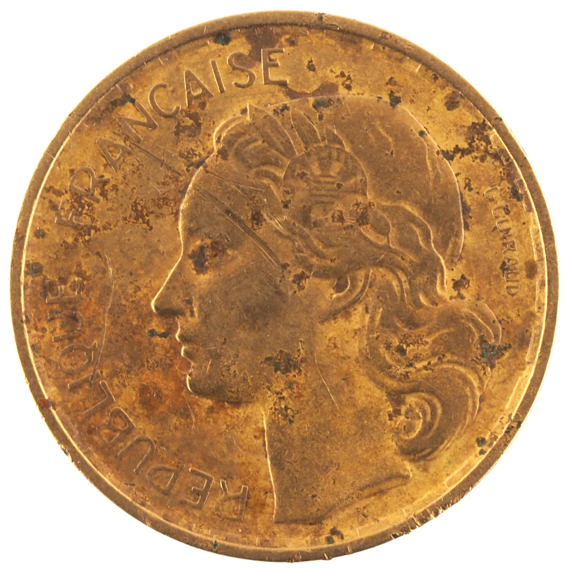 France - Pièce 20 Francs 1952 B bronze-aluminium - G. Guiraud – Image 2