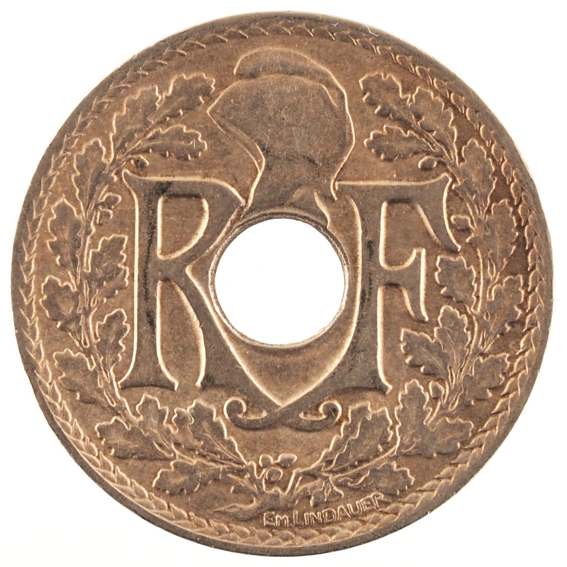 France - Pièce 25 Centimes 1923 cupro-nickel - Lindauer – Image 2