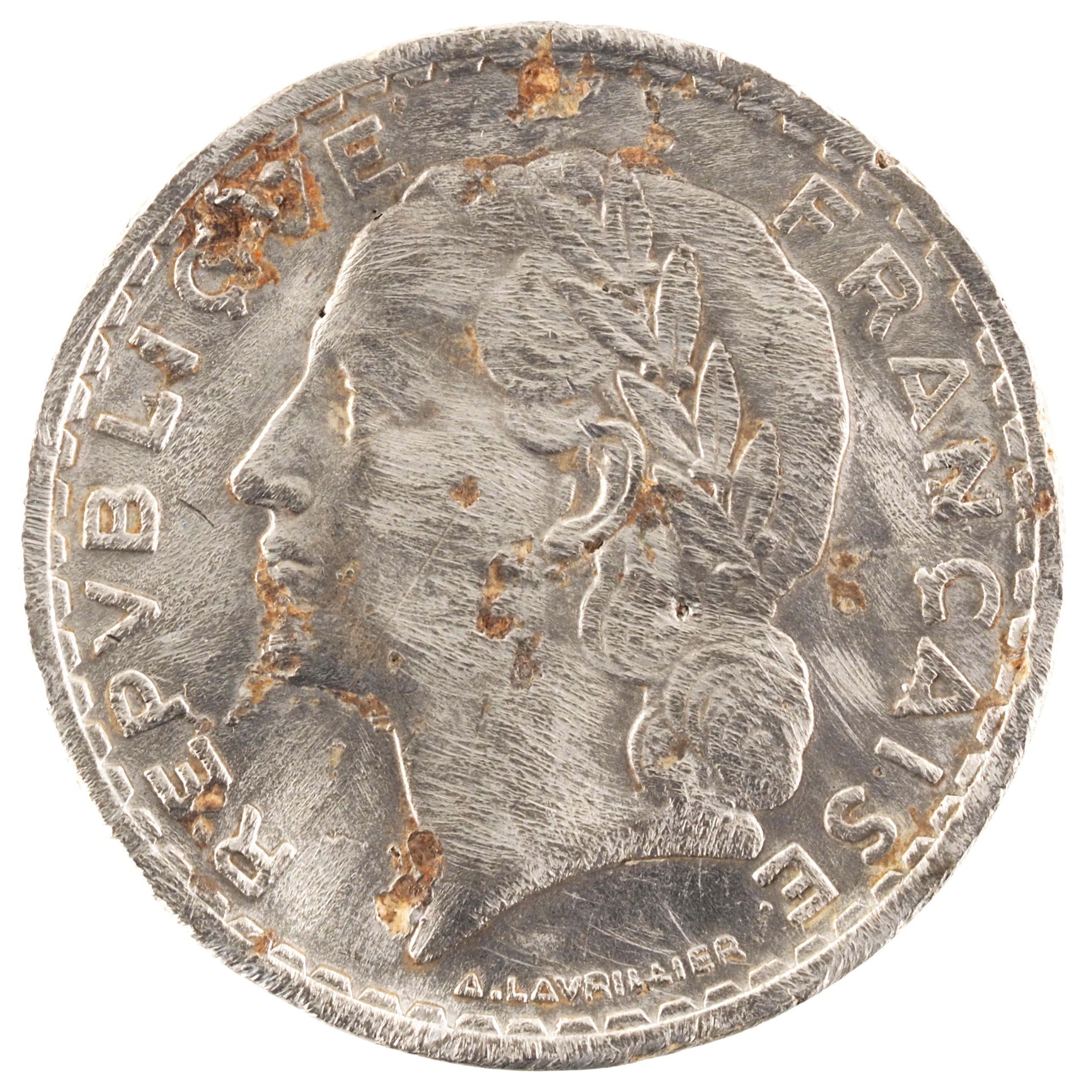 France - Pièce 5 Francs 1949 B aluminium - Lavrillier – Image 2