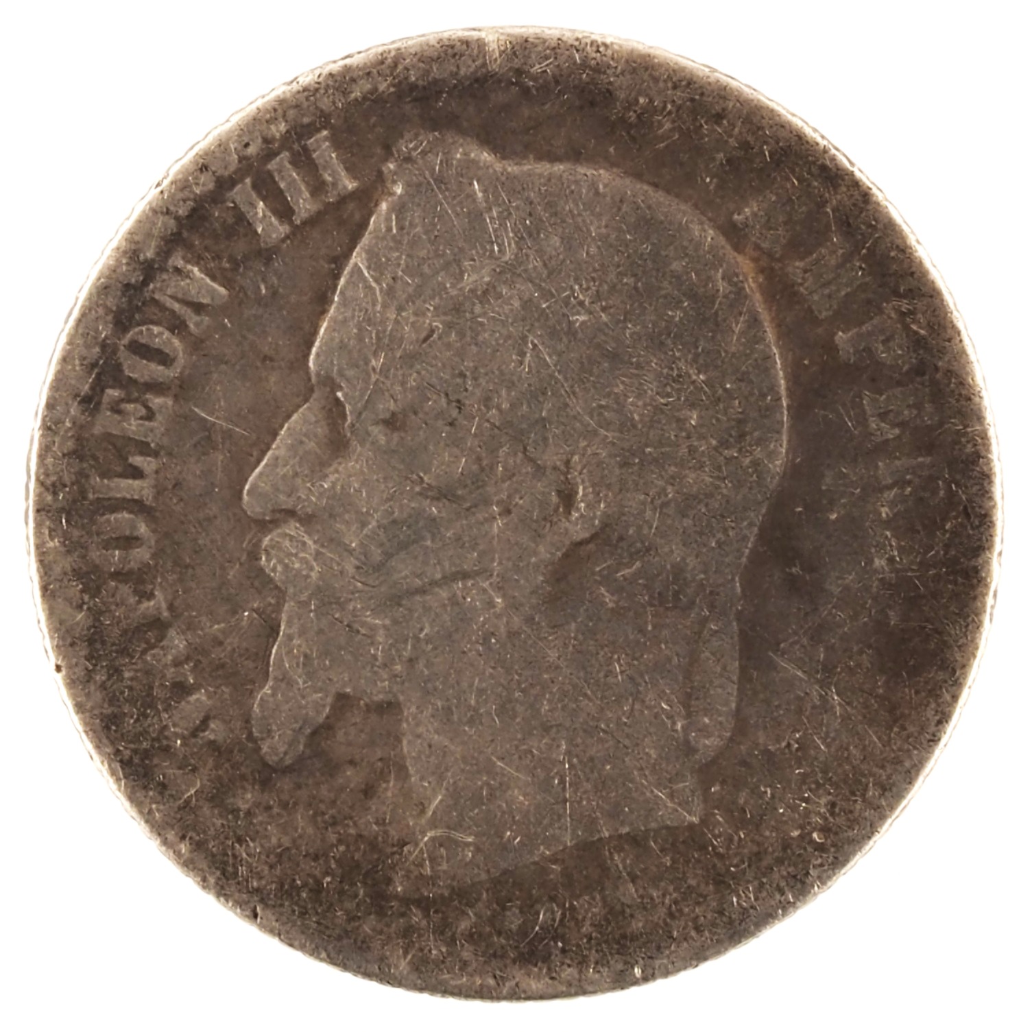 France - Pièce 50 Centimes 1865 A argent - Napoléon III, tête laurée – Image 2