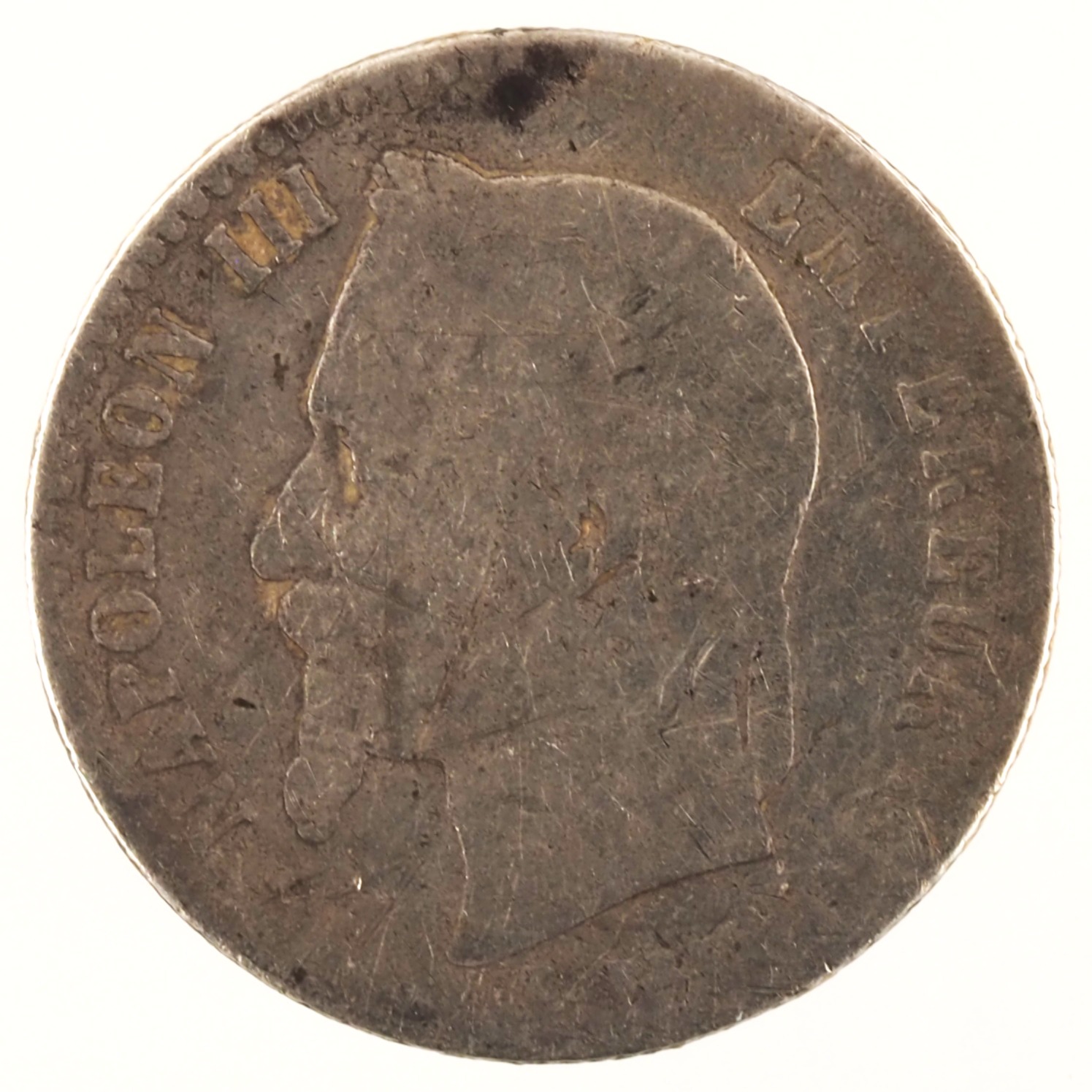 France - Pièce 50 Centimes 1865 K argent - Napoléon III, tête laurée – Image 2