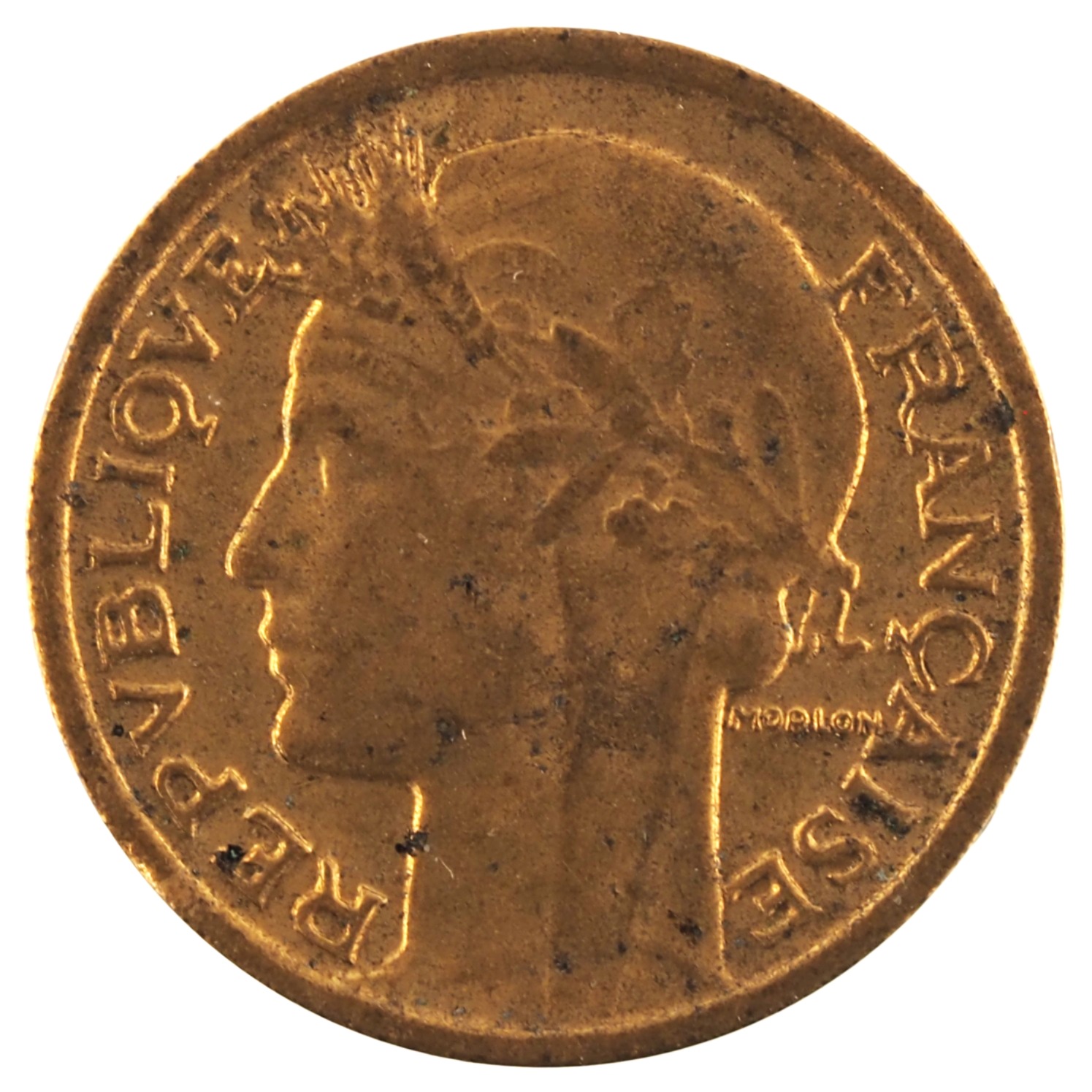 France - Pièce 50 Centimes 1939 bronze-aluminium - Morlon – Image 2