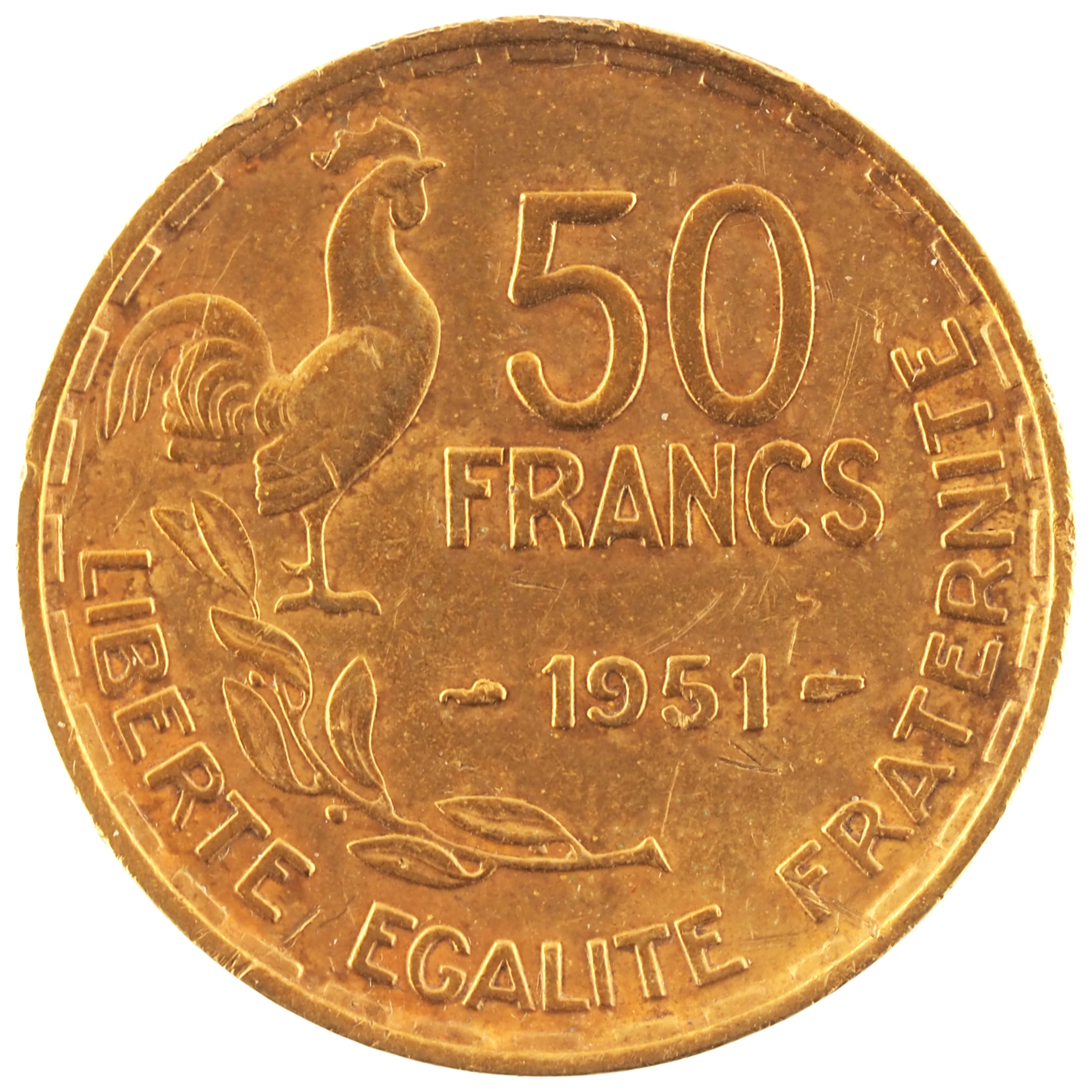 France - Pièce 50 Francs 1951 bronze-aluminium - Guiraud
