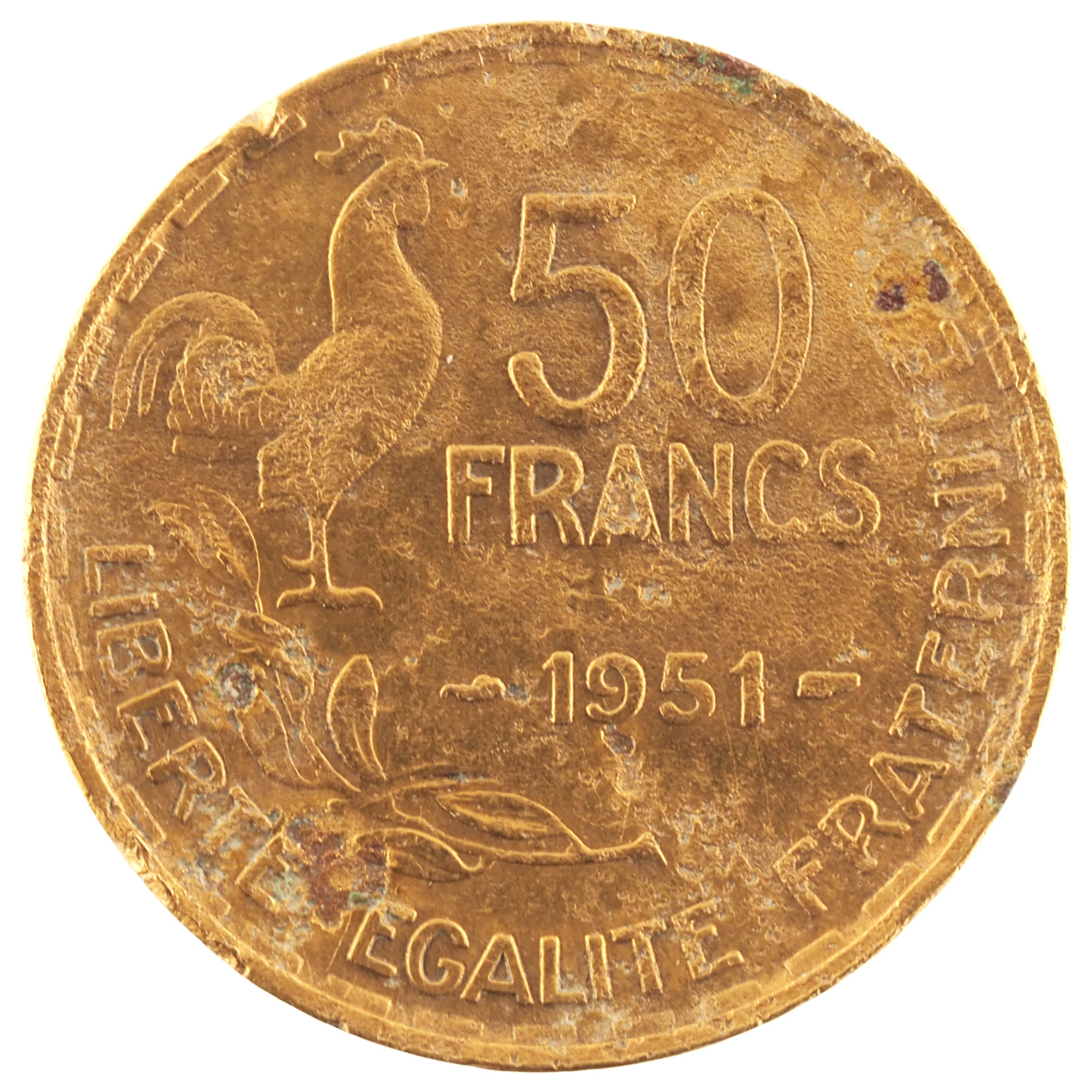 France - Pièce 50 Francs 1951 bronze-aluminium - Guiraud