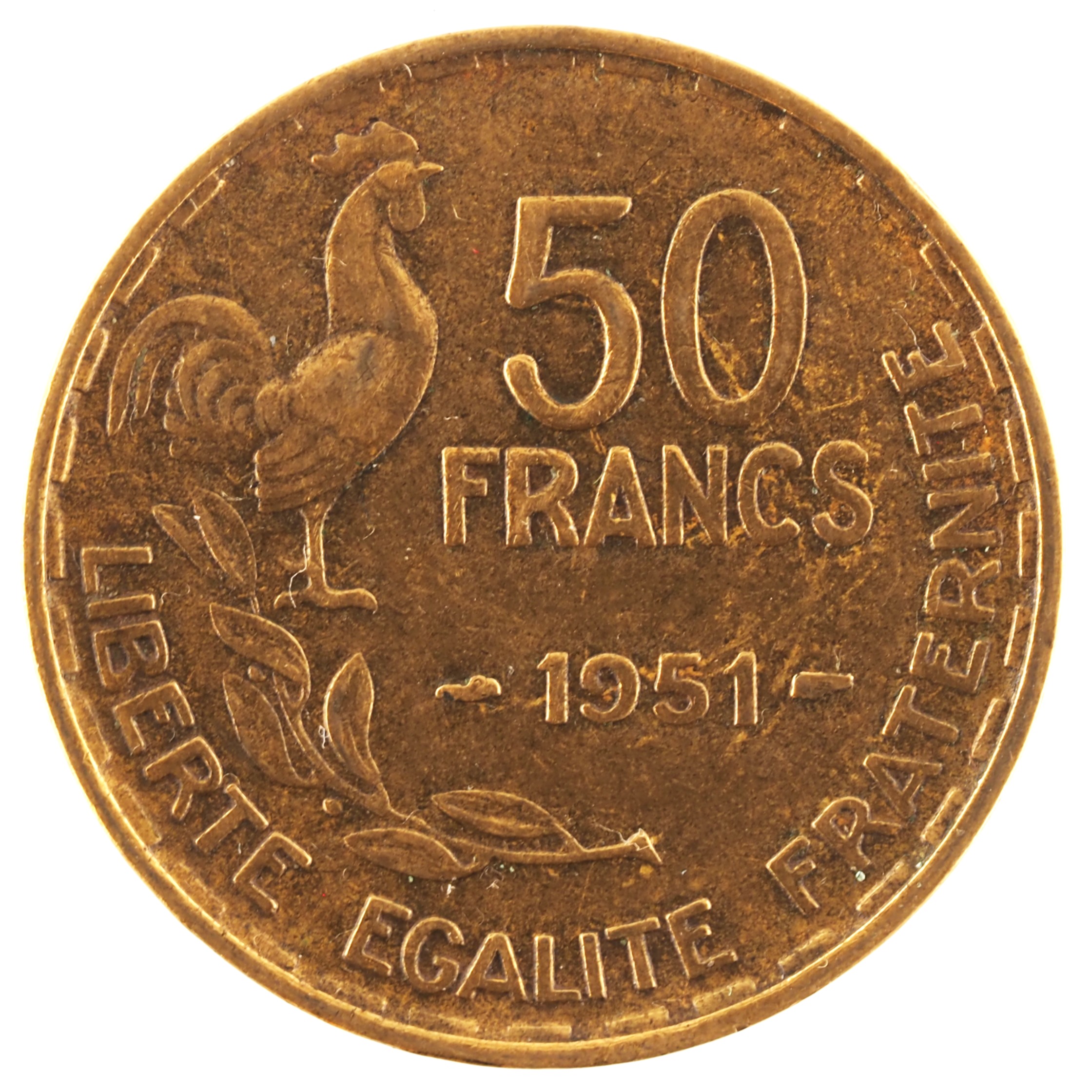 France - Pièce 50 Francs 1951 bronze-aluminium - Guiraud