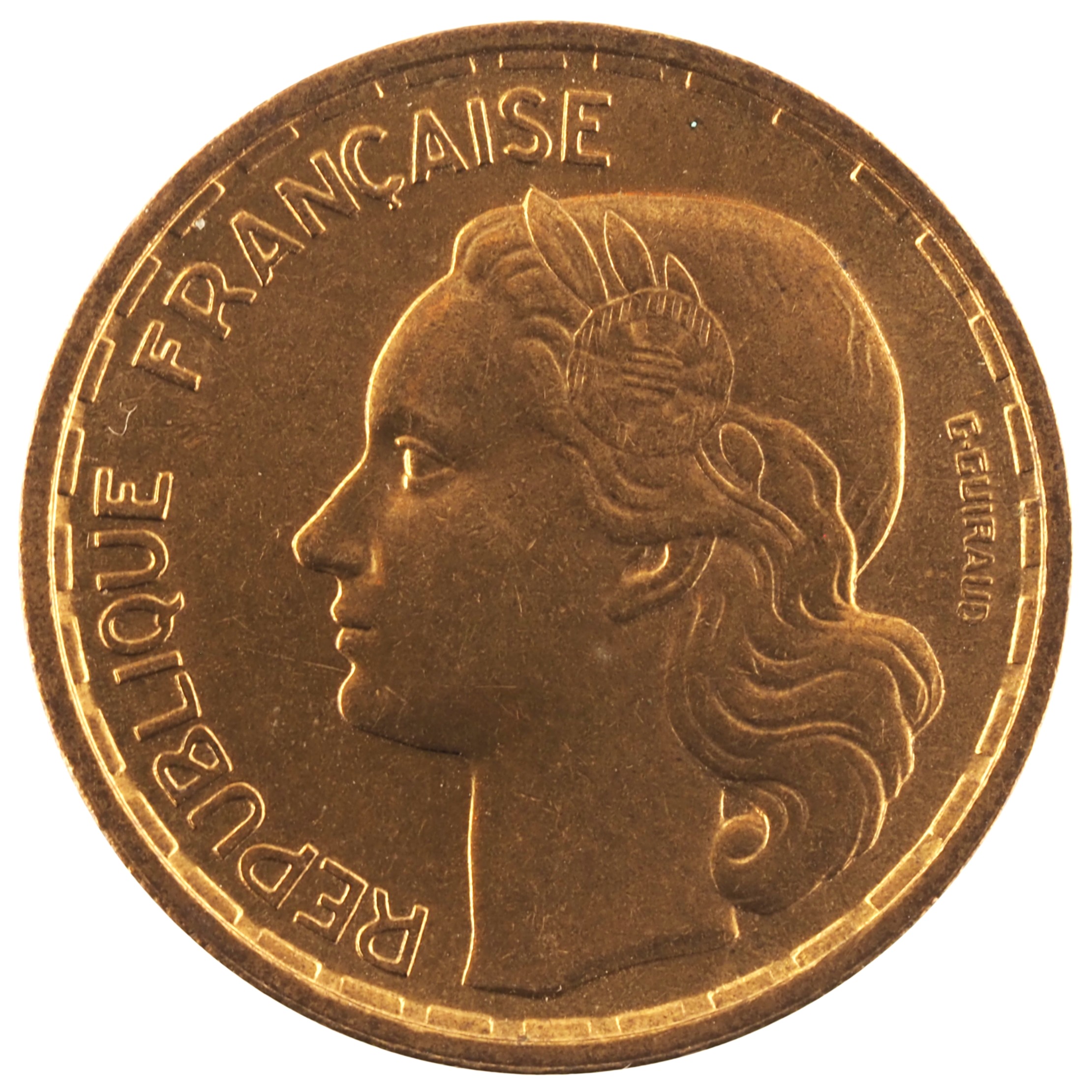 France - Pièce 50 Francs 1951 B bronze-aluminium - Guiraud – Image 2