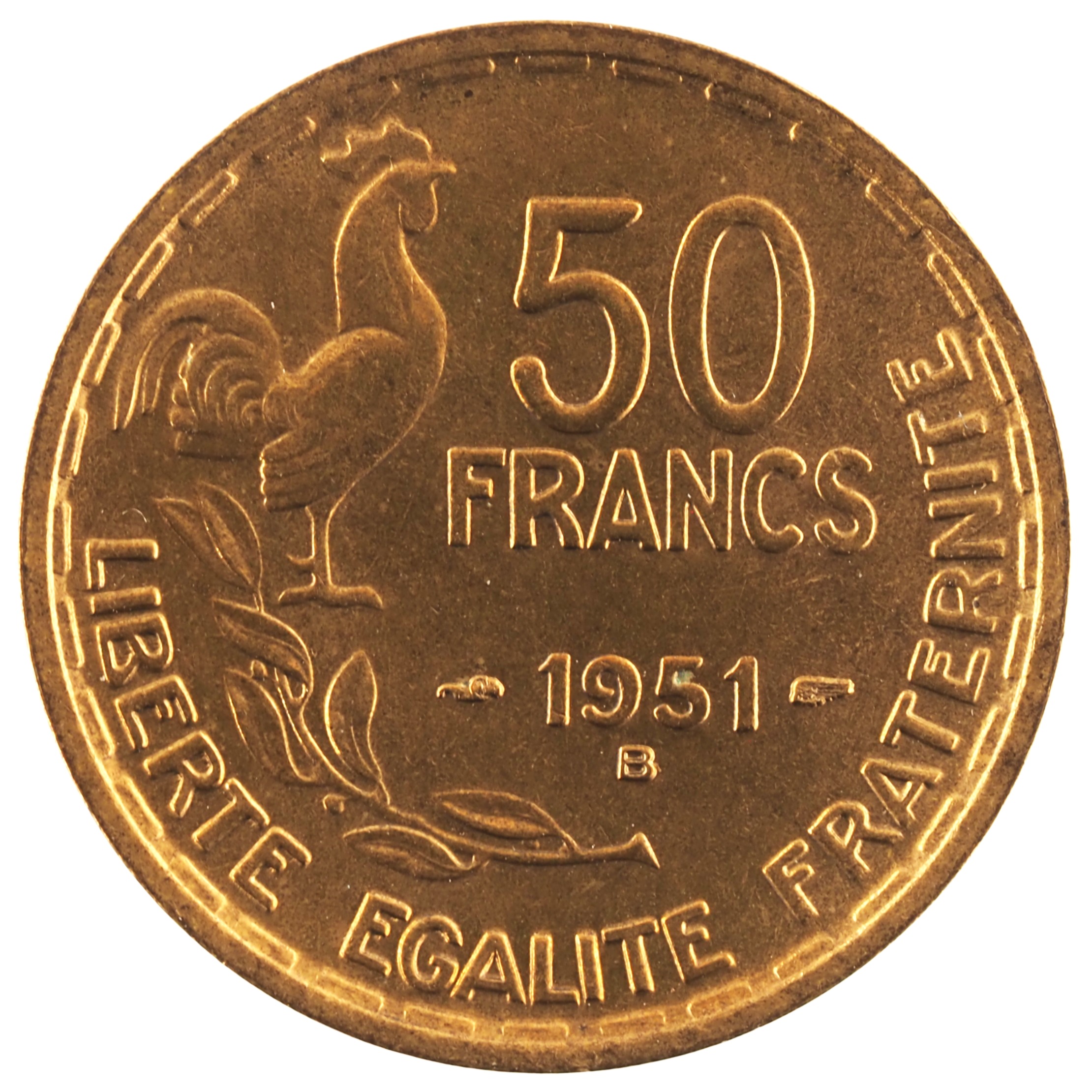 France - Pièce 50 Francs 1951 B bronze-aluminium - Guiraud