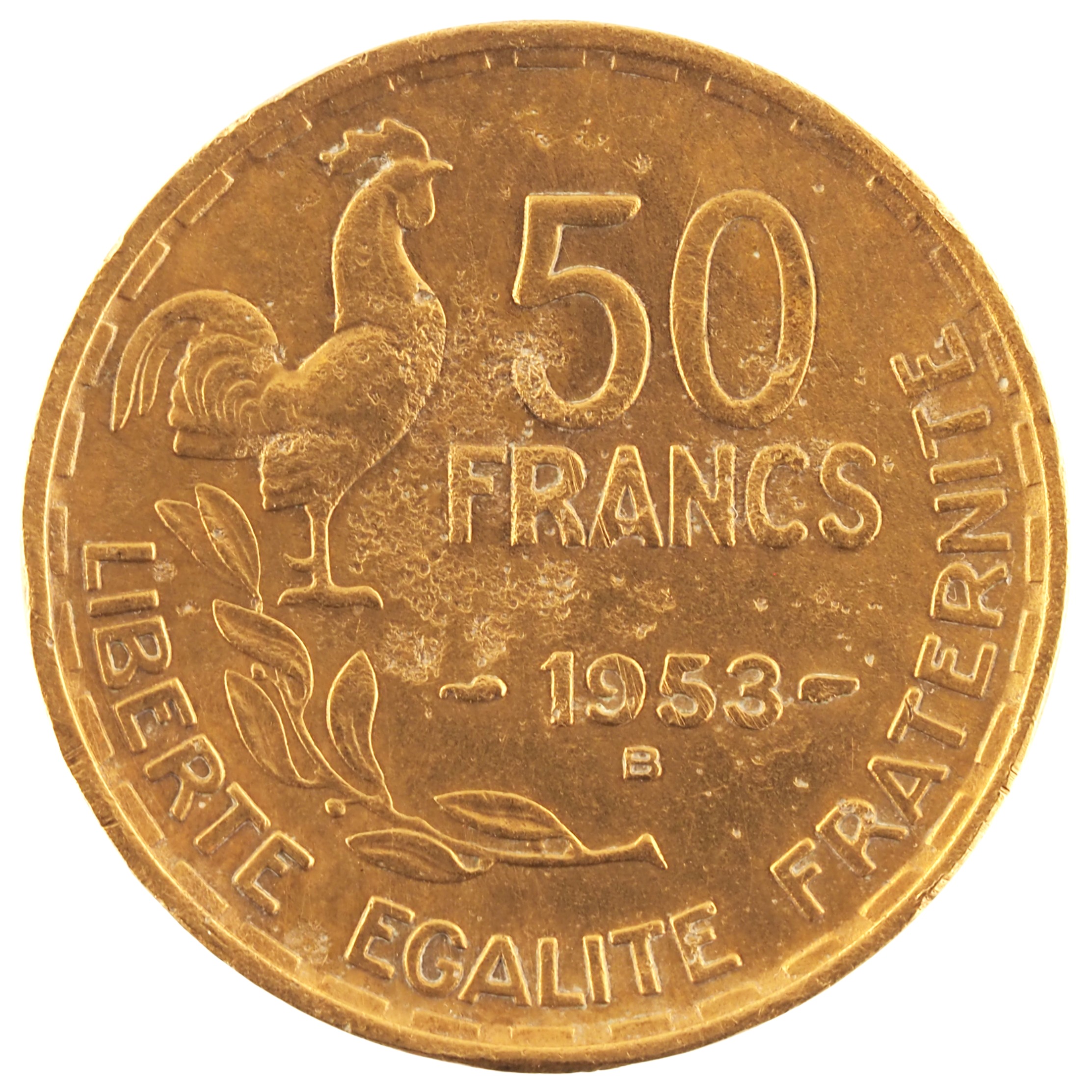 France - Pièce 50 Francs 1953 B bronze-aluminium - Guiraud