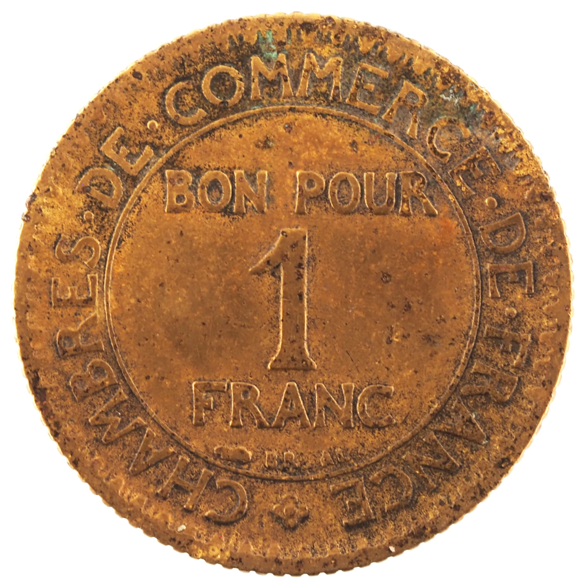 France - Pièce Bon pour 1 Franc 1923 bronze-aluminium - Chambres de Commerce – Image 2