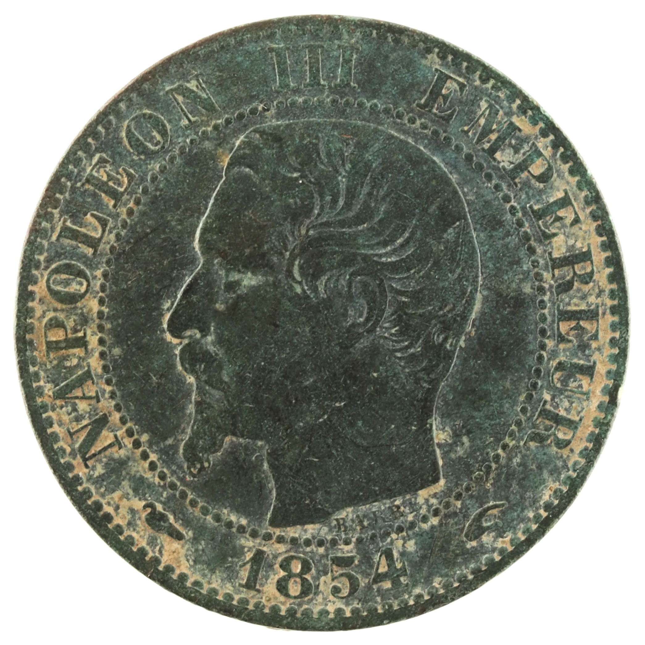 France - Pièce Cinq Centimes 1854 A bronze - Napoléon III, tête nue