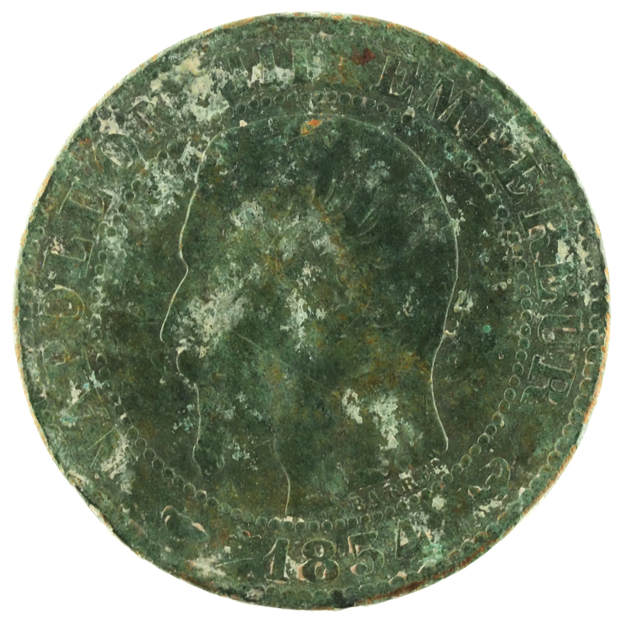 France - Pièce Cinq Centimes 1854 W bronze - Napoléon III, tête nue