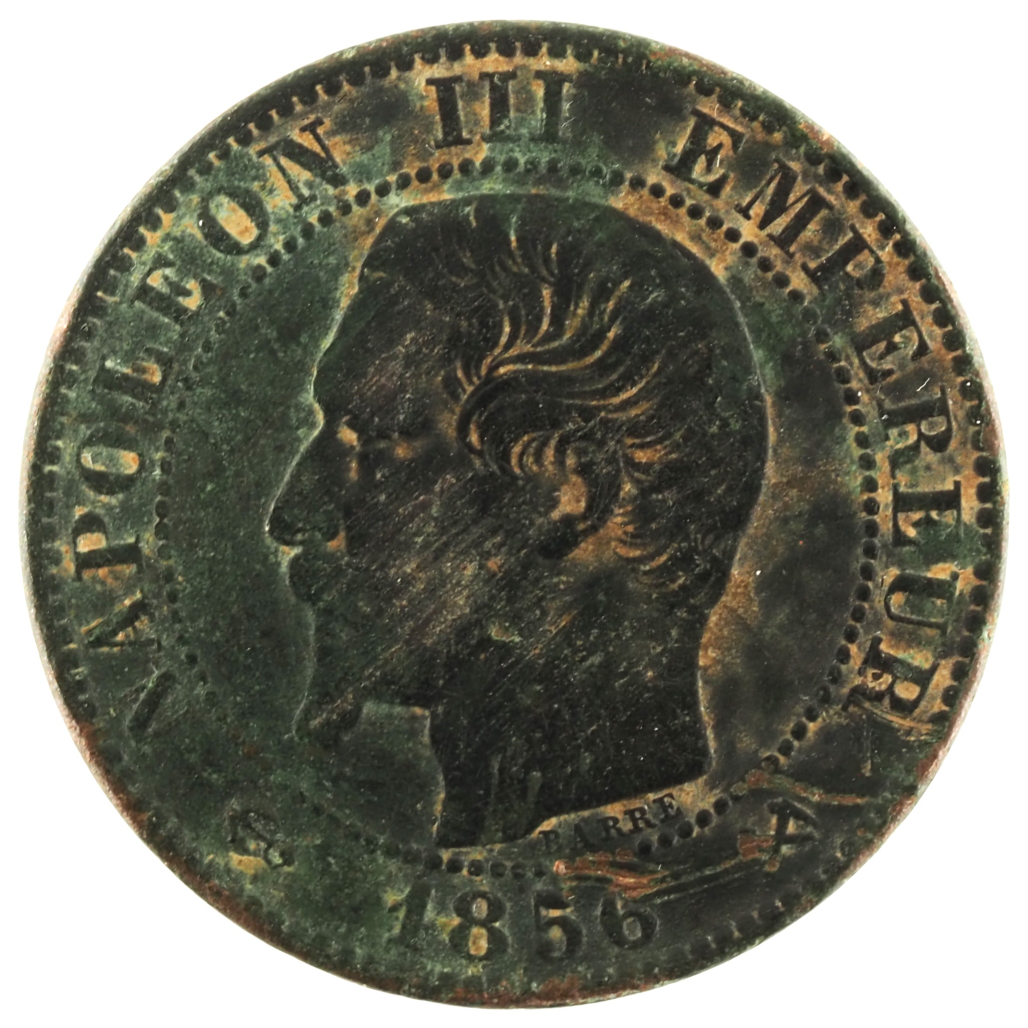 France - Pièce Cinq Centimes 1856 B bronze - Napoléon III, tête nue