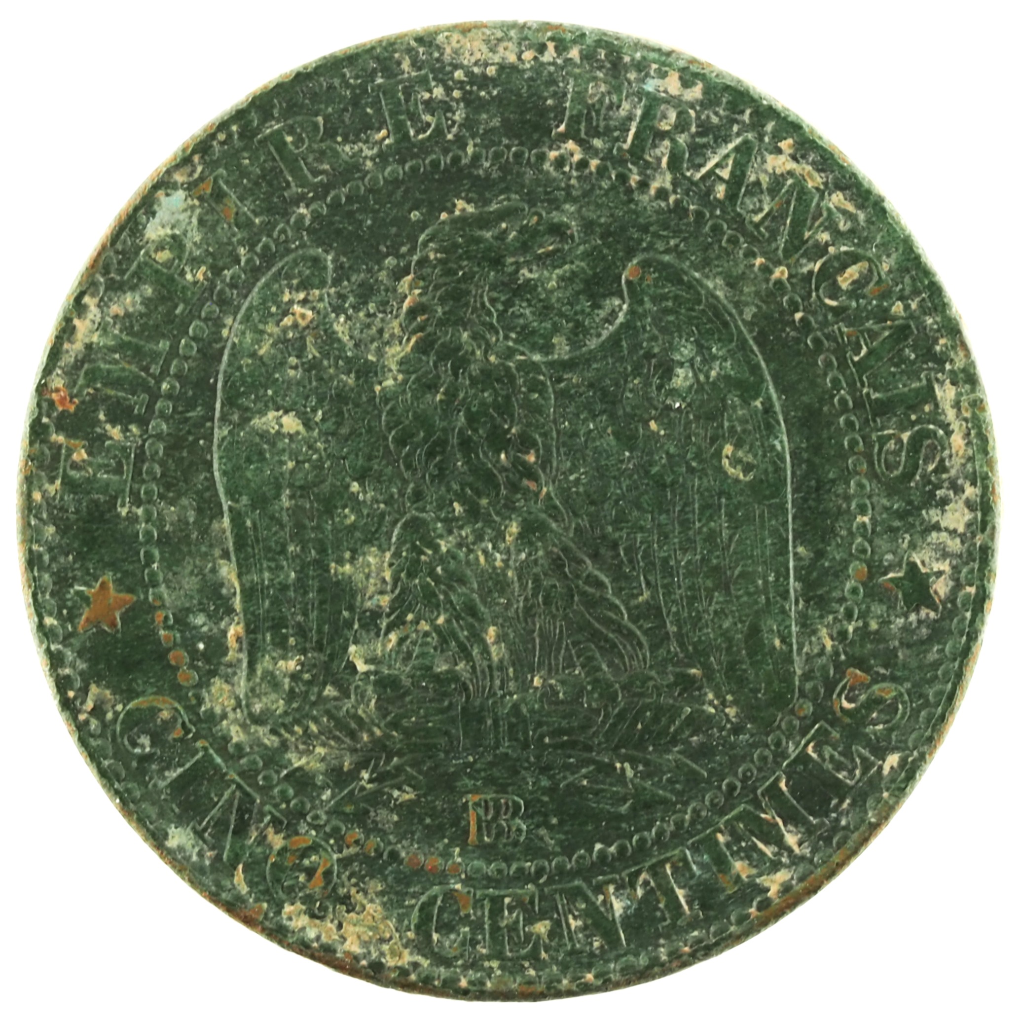 France - Pièce Cinq Centimes 1856 BB bronze - Napoléon III, tête nue – Image 2