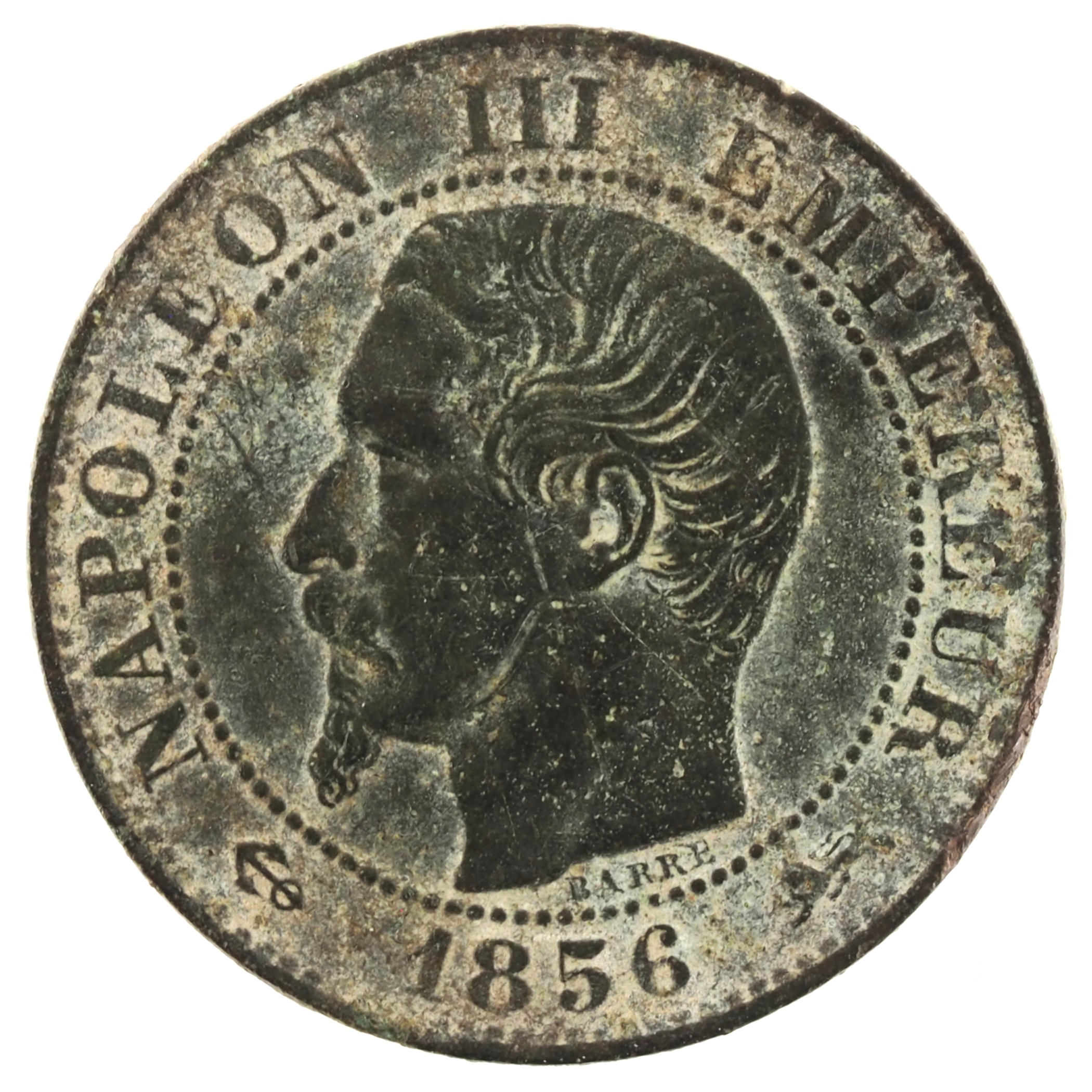 France - Pièce Cinq Centimes 1856 D bronze - Napoléon III, tête nue