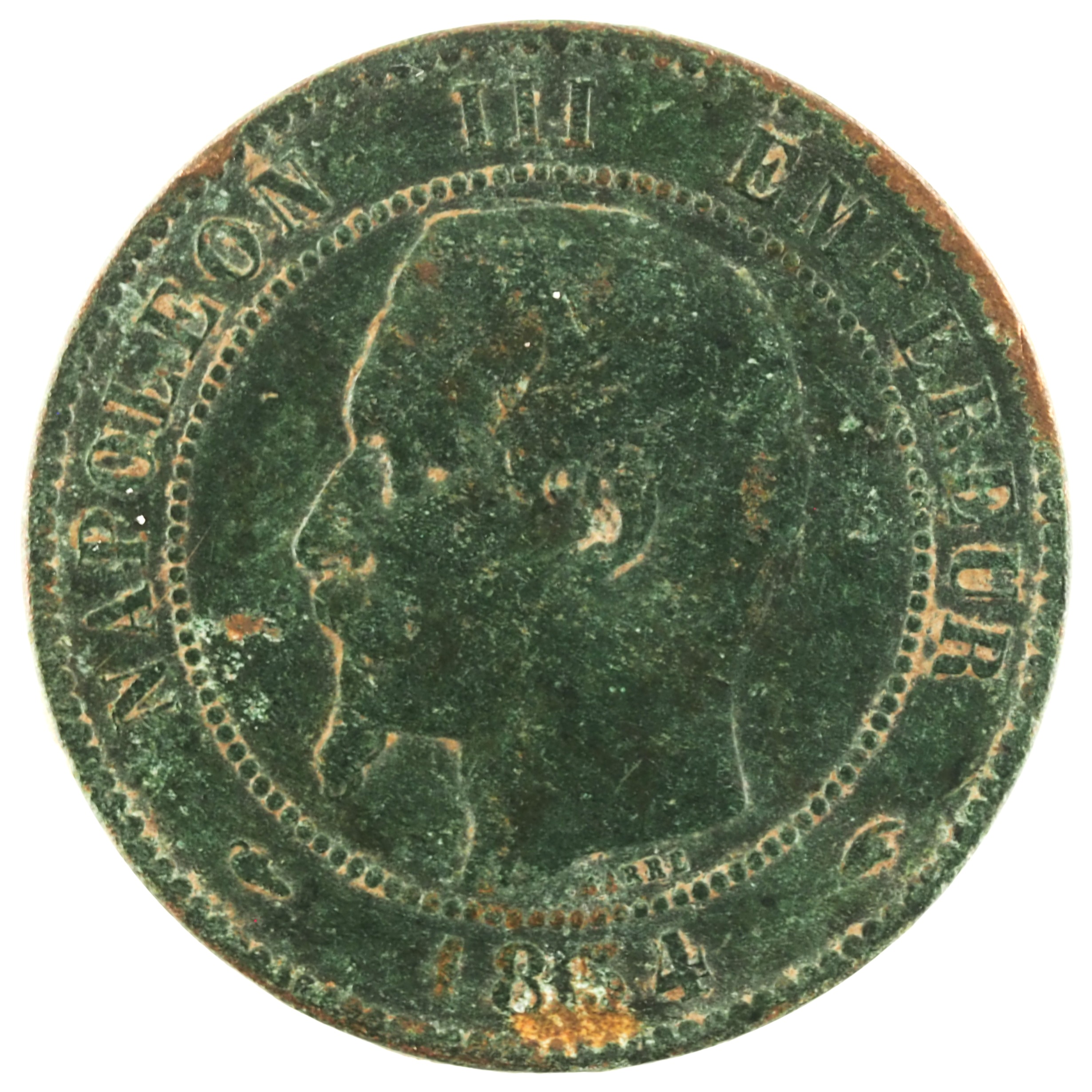 France - Pièce Dix Centimes 1854 A bronze - Napoléon III, tête nue