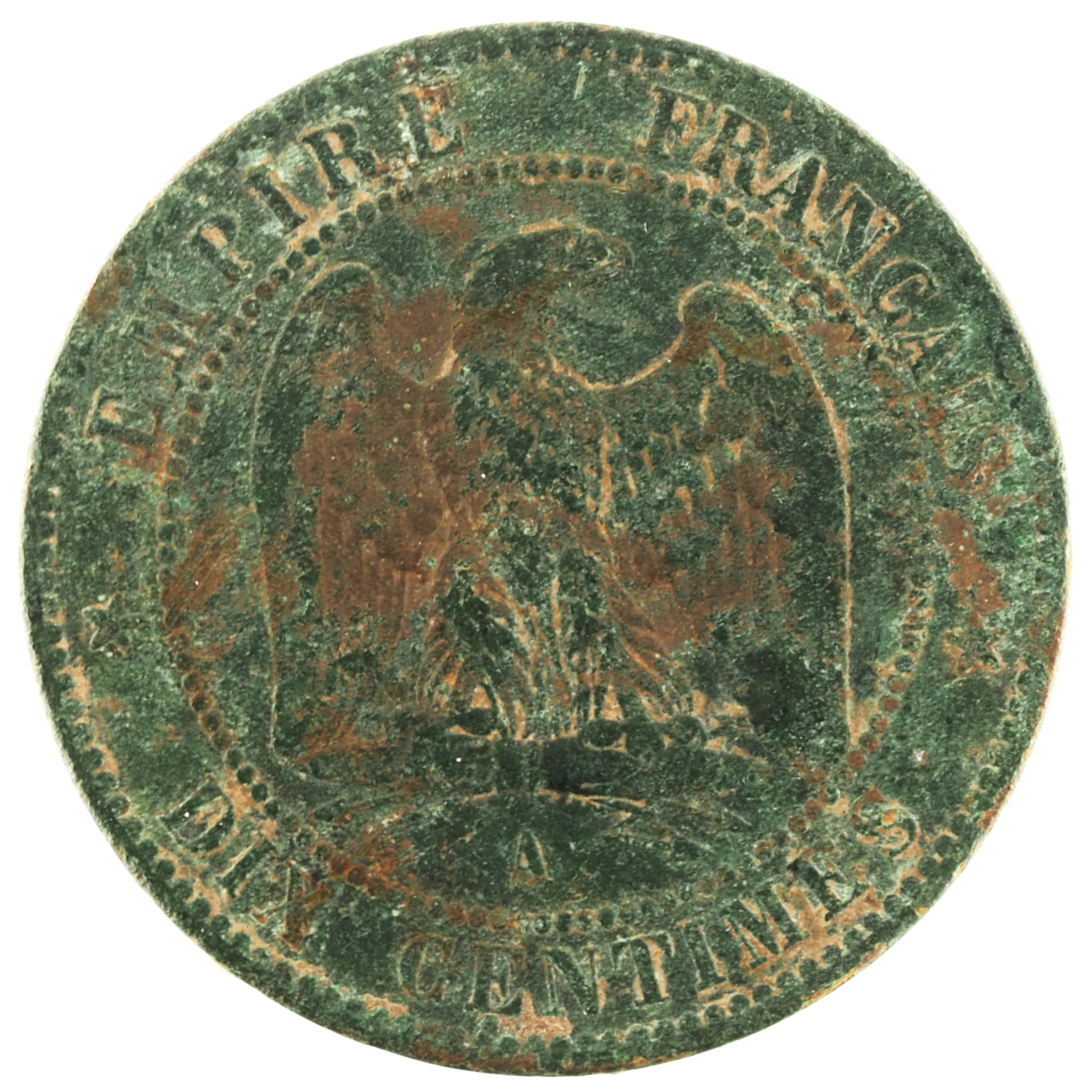 France - Pièce Dix Centimes 1854 A bronze - Napoléon III, tête nue – Image 2