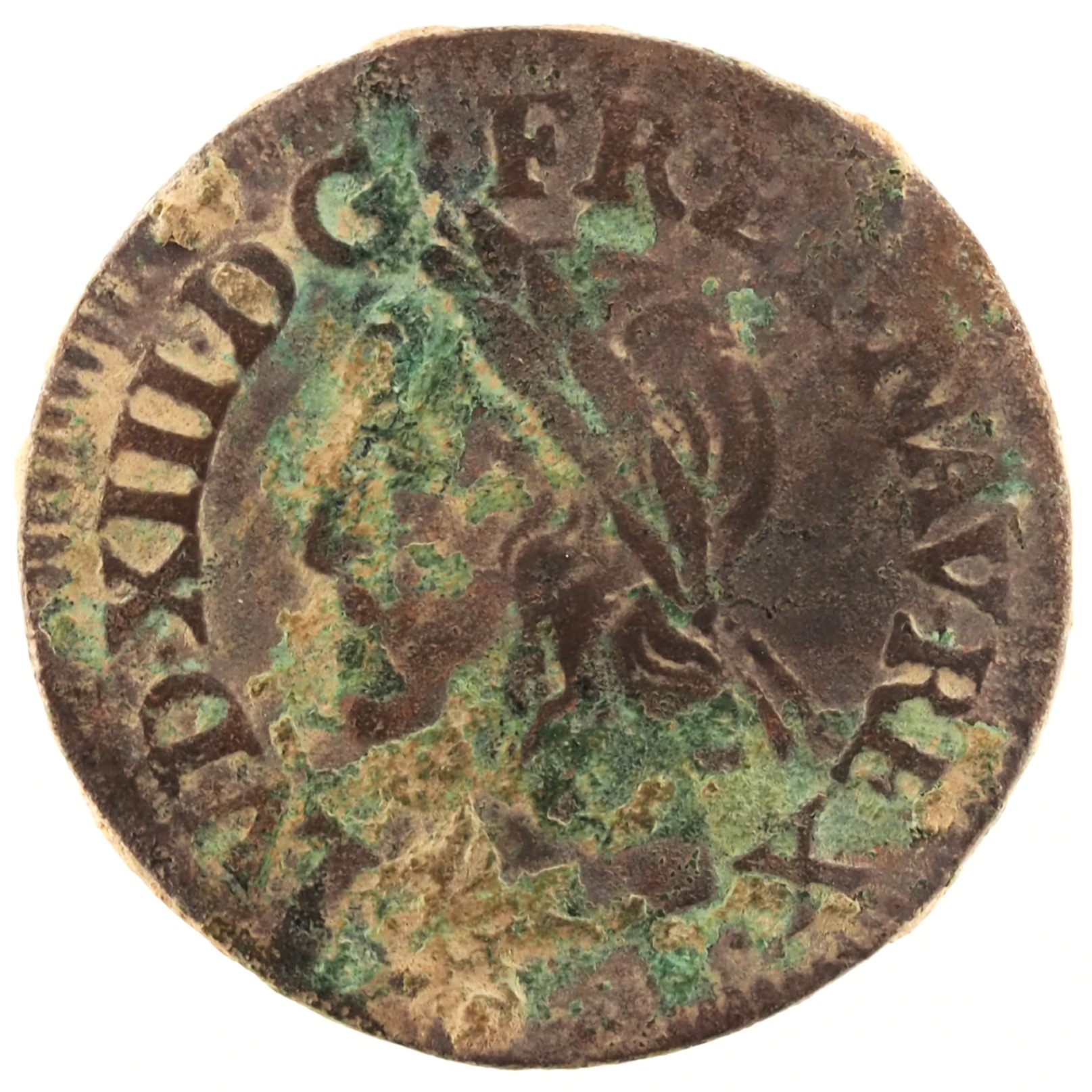 France - Pièce Double Tournois 1643 A cuivre - Louis XIII – Image 2