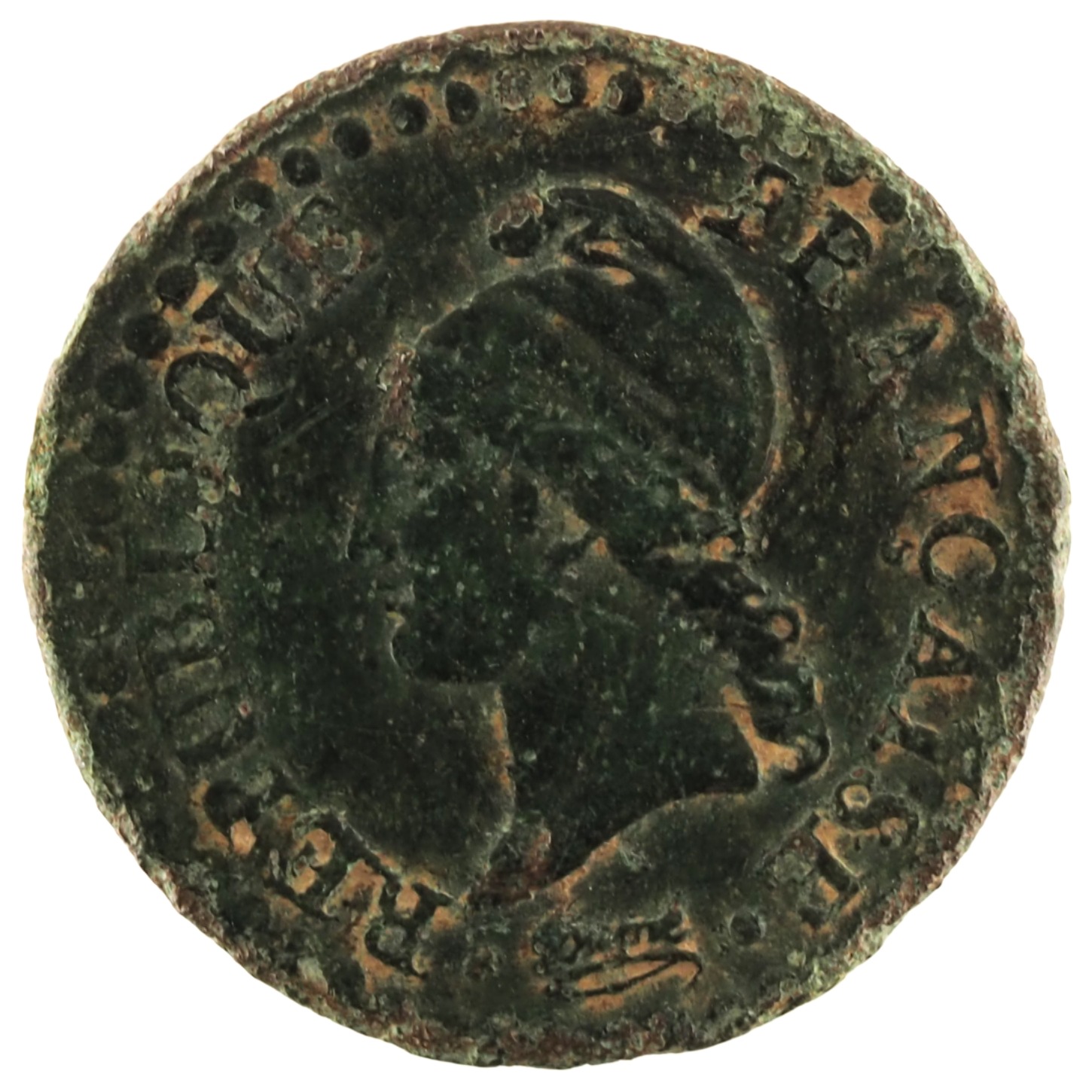 France - Pièce Un Centime An 6 A cuivre - Dupré – Image 2