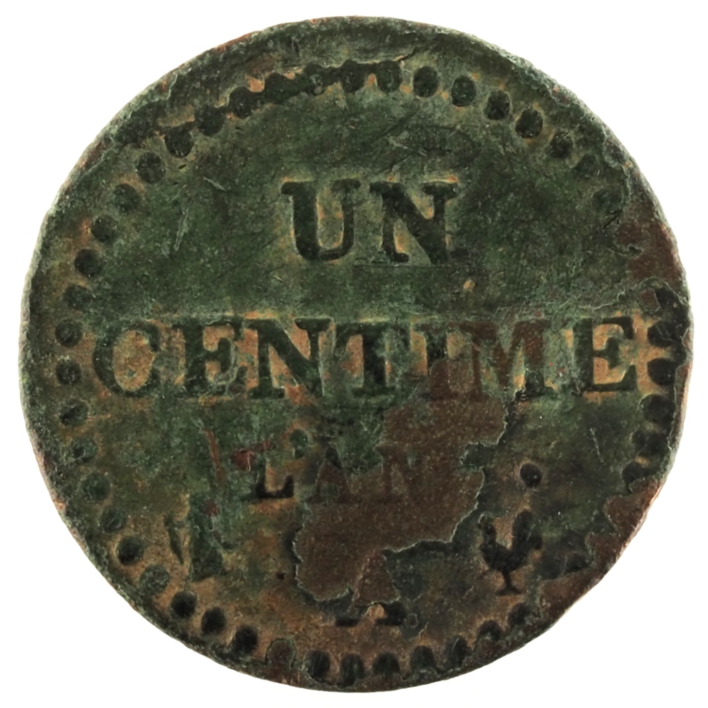 France - Pièce Un Centime An 7 A cuivre - Dupré