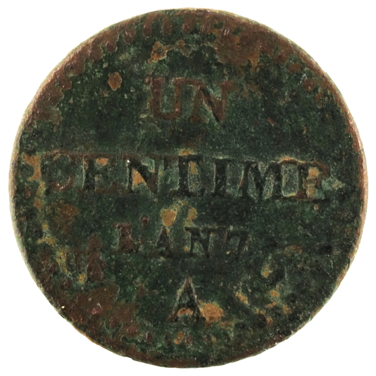 France - Pièce Un Centime An 7 A cuivre - Dupré