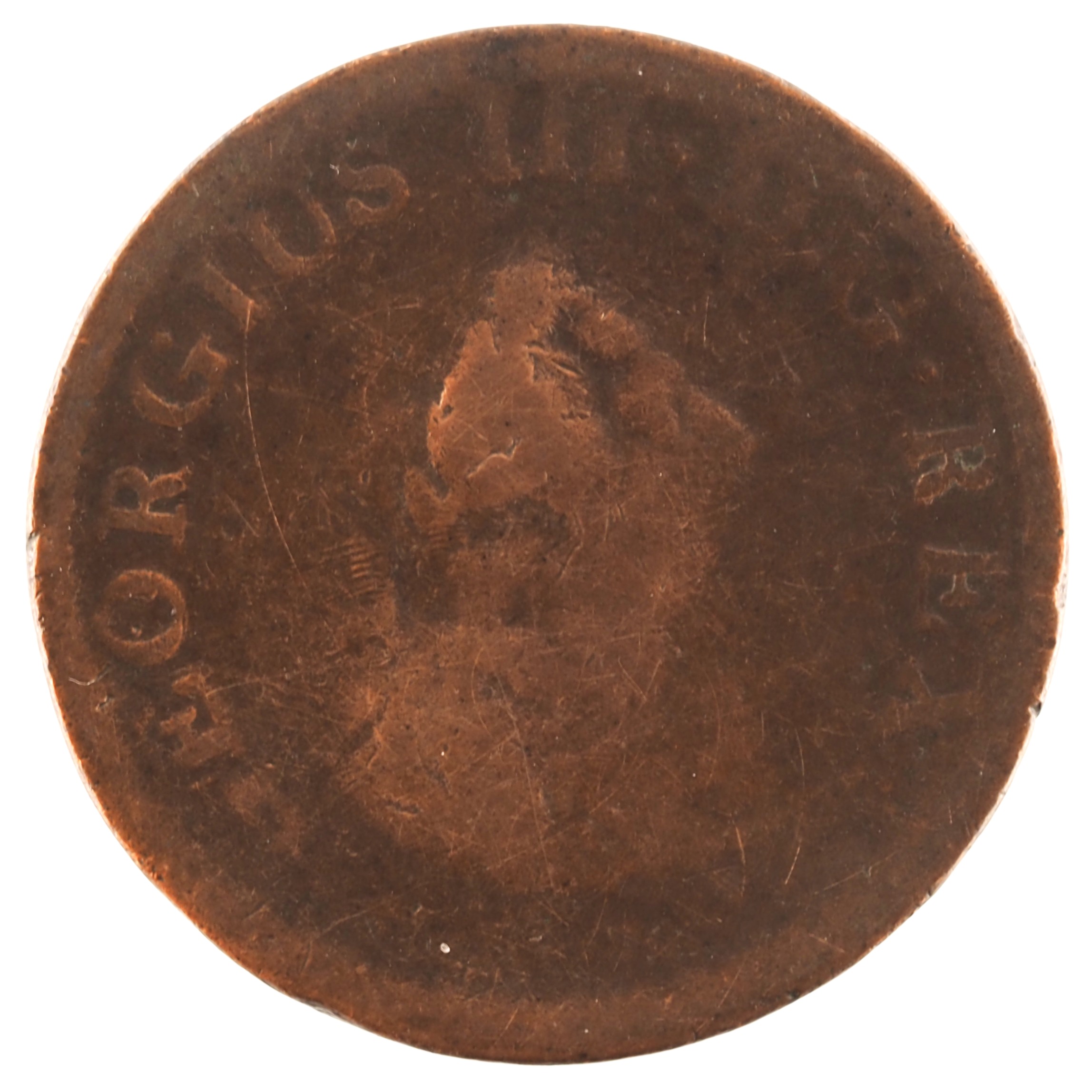 Irlande - Pièce 1/2 Penny 1805 cuivre - George III / Harpe – Image 2