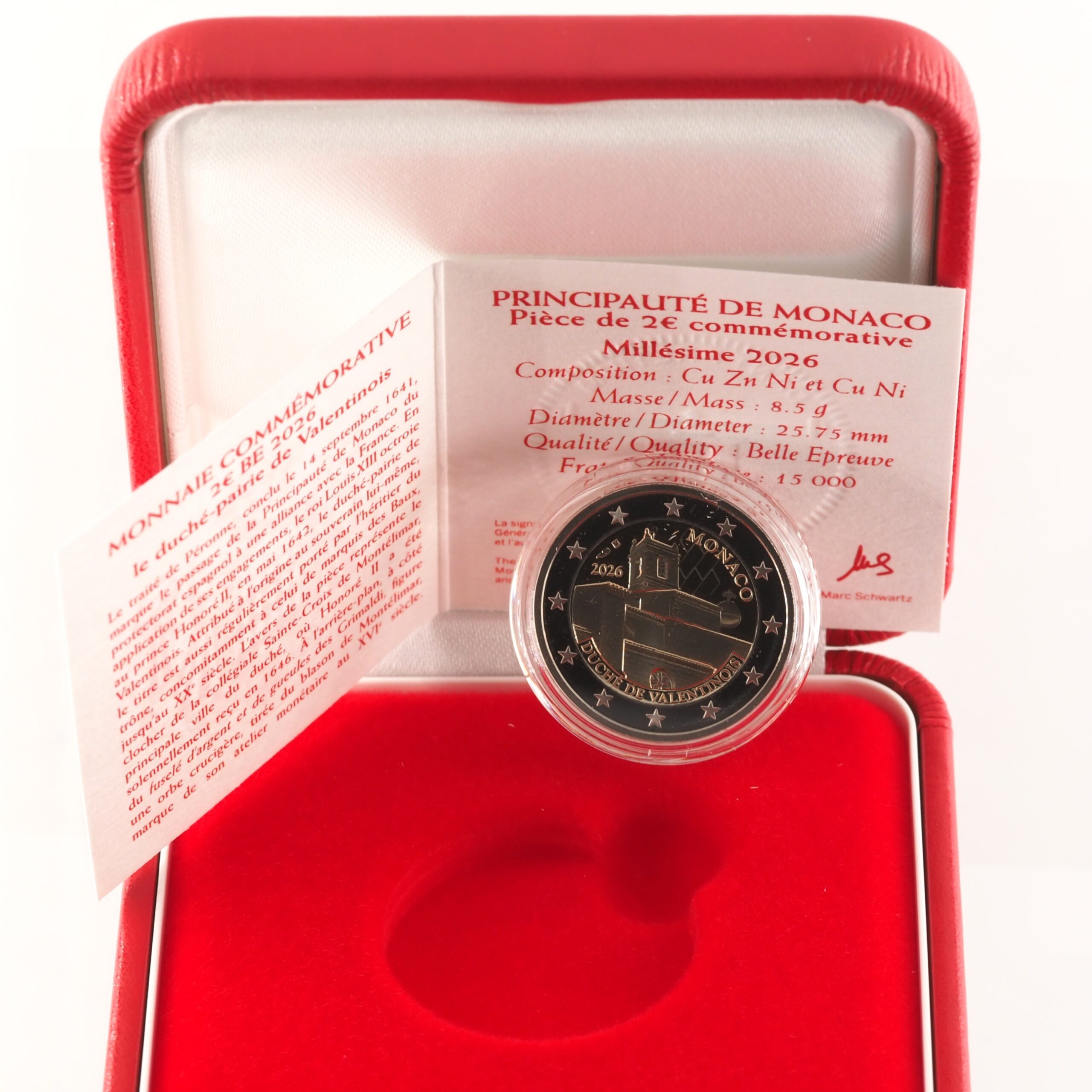 Monaco - Pièce 2 Euro 2026 cupro-nickel et nickel-laiton BE - Duché de Valentinois – Image 9