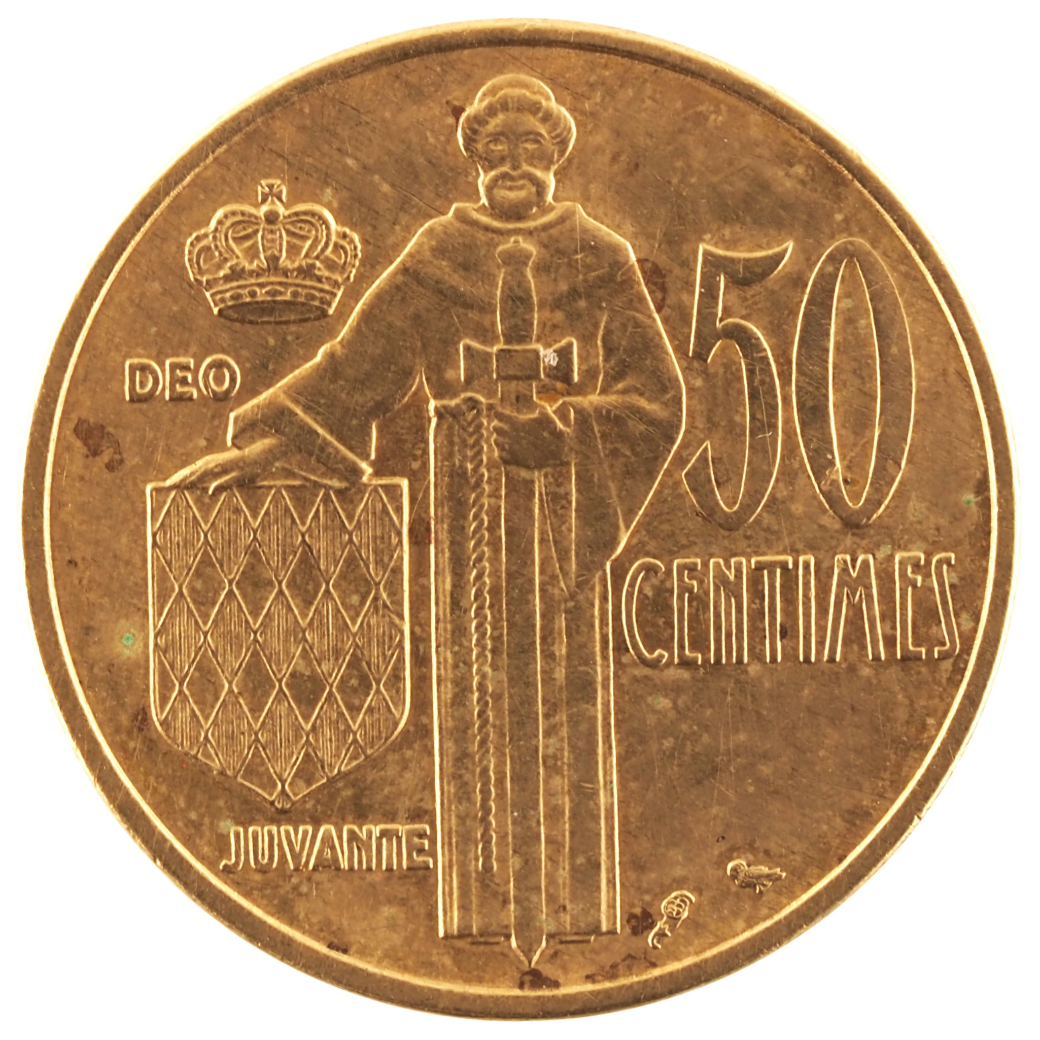Monaco - Pièce 50 Centimes 1962 bronze-aluminium - Rainier III / Moine – Image 2