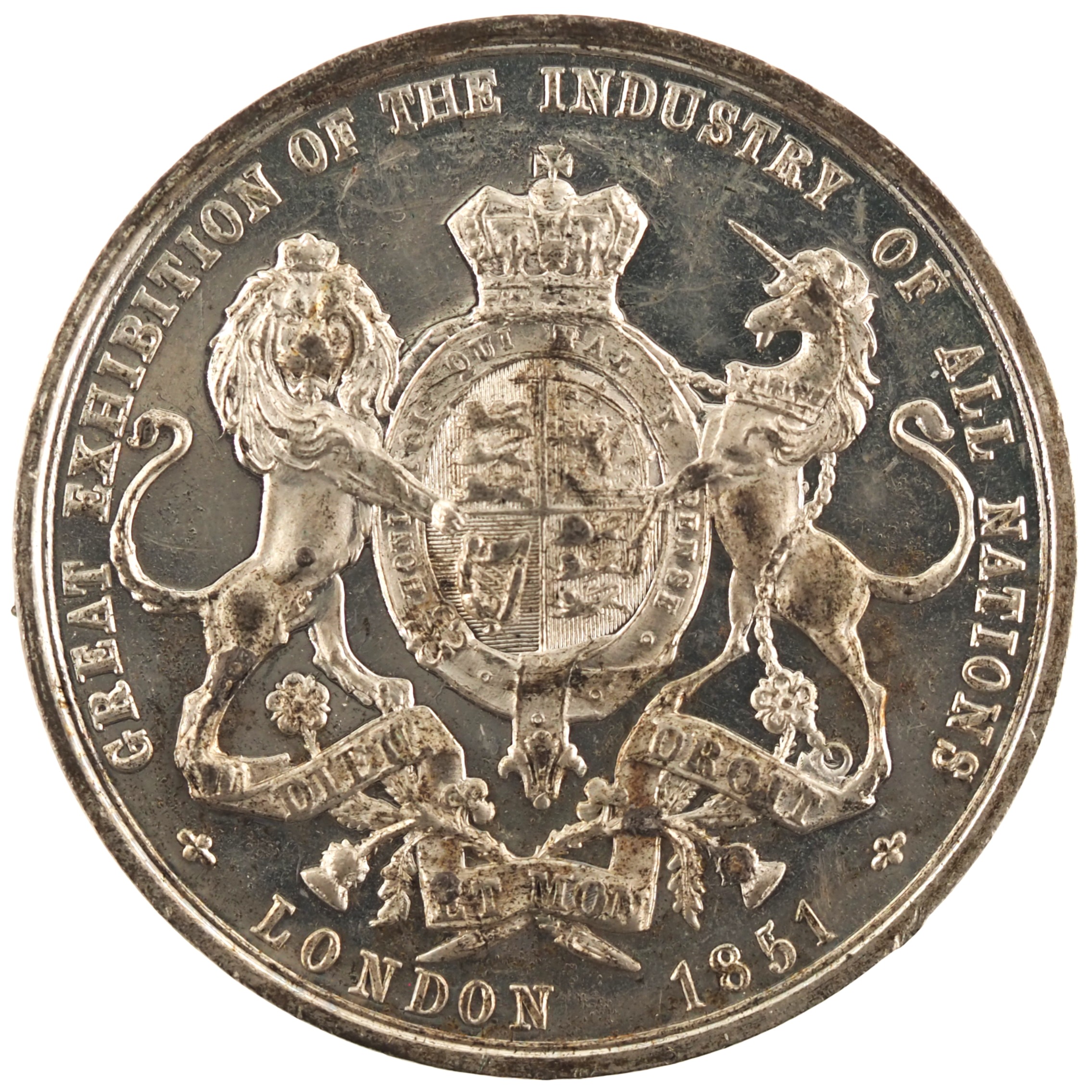 Royaume-Uni - Médaille 1851 étain - Albert / Exposition universelle de Londres