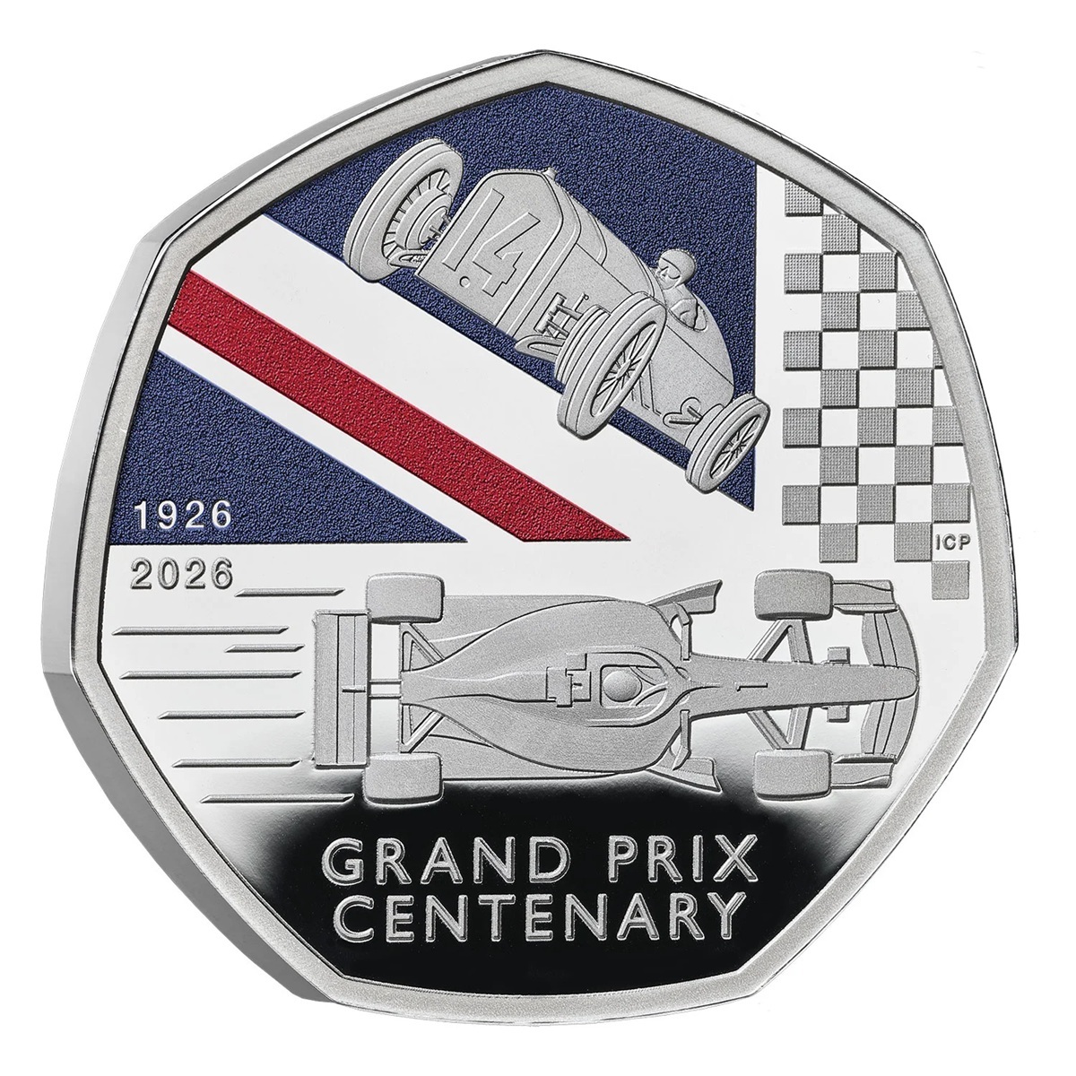 Royaume-Uni - Pièce 50 Pence 2026 argent BE - Grand Prix de Grande-Bretagne