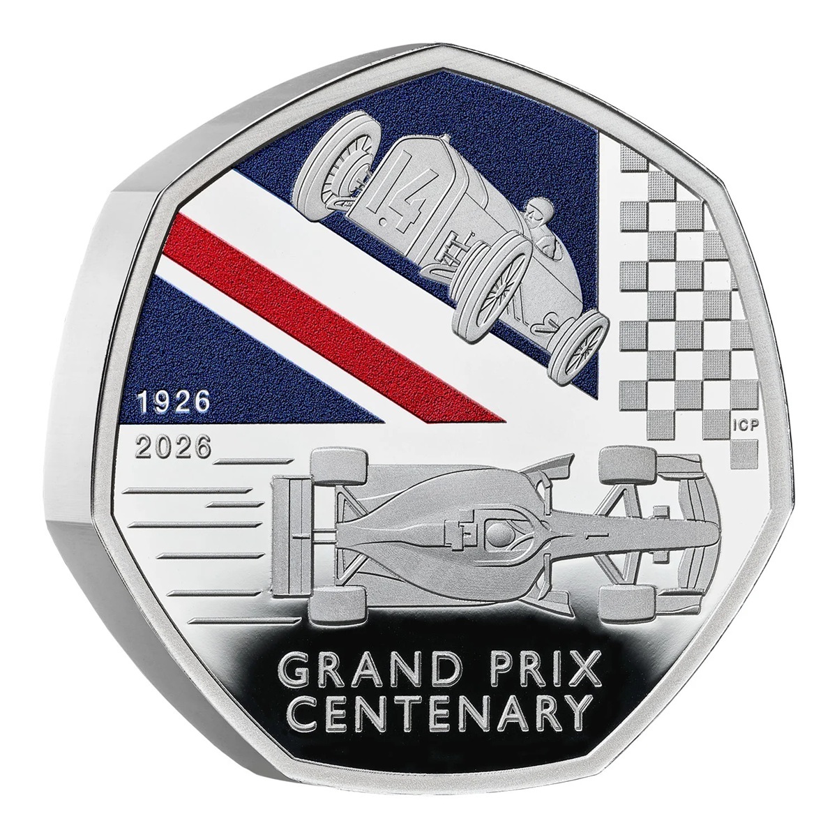 Royaume-Uni - Pièce 50 Pence 2026 argent BE - Grand Prix de Grande-Bretagne