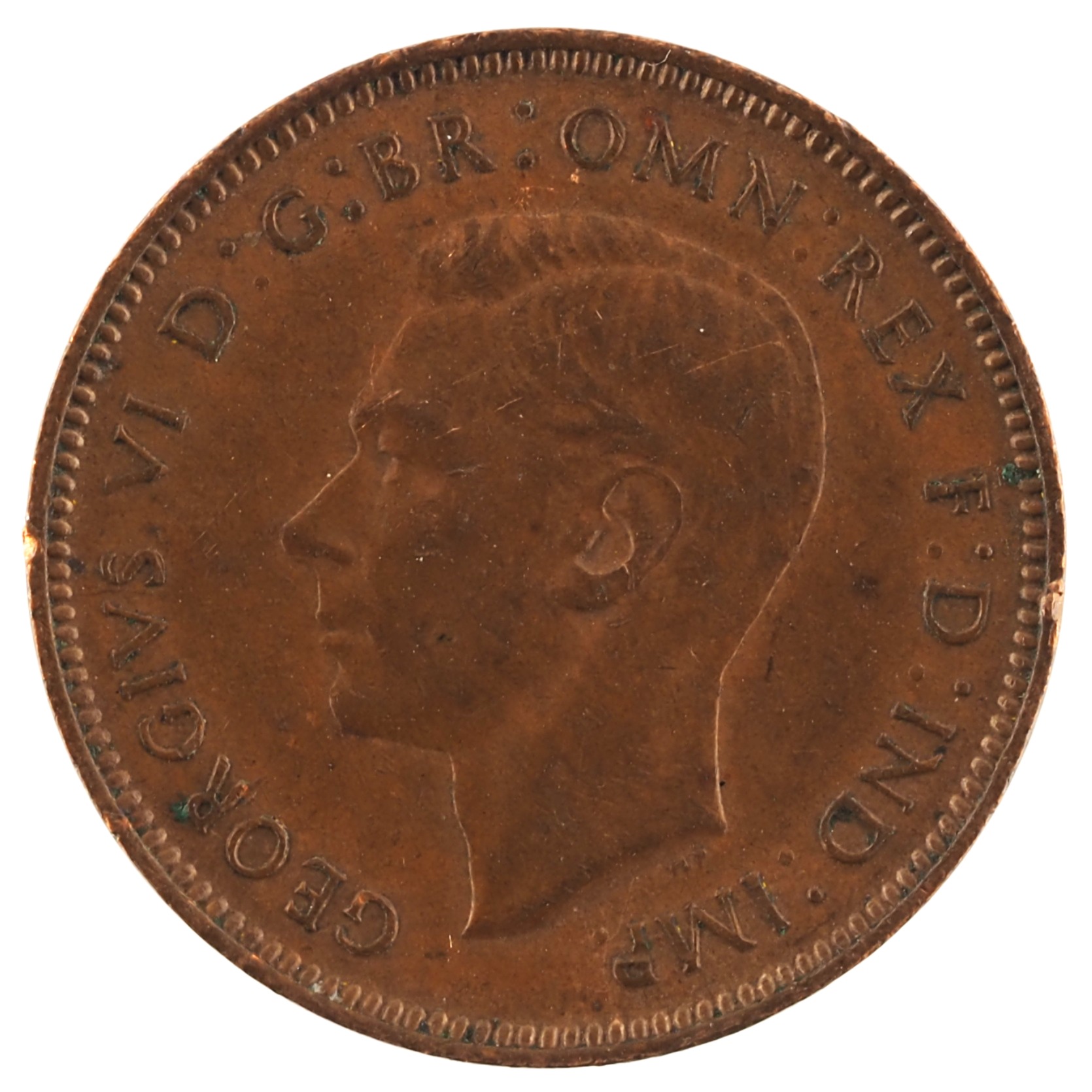 Royaume-Uni - Pièce Farthing 1944 bronze - George VI / Troglodyte mignon – Image 2