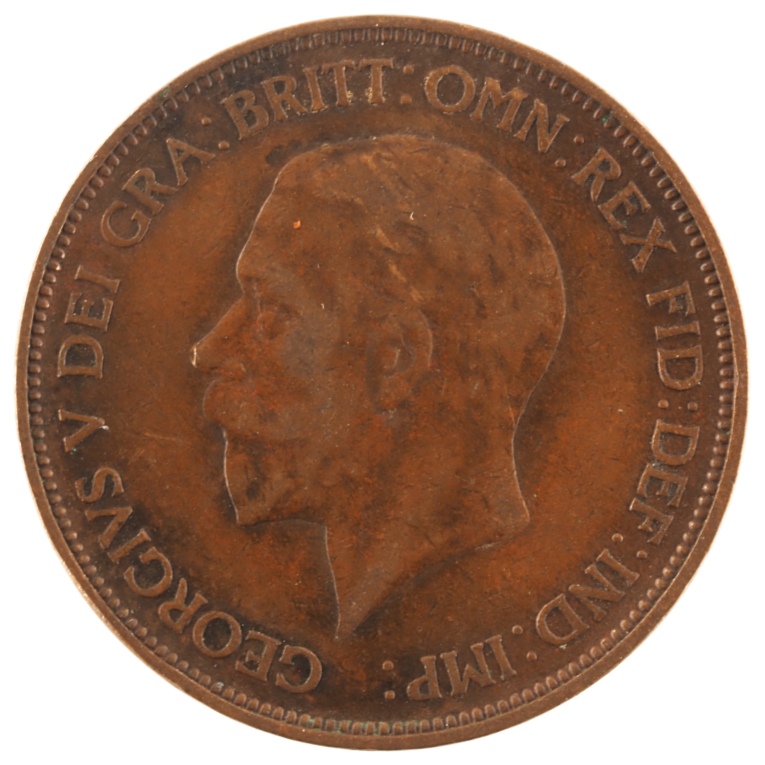 Royaume-Uni - Pièce One Penny 1936 bronze - George V / Britannia – Image 2